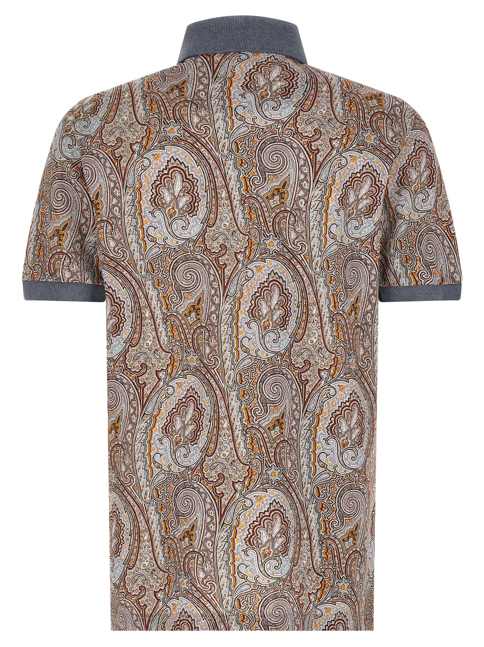 Indulge in the Etro Multicolor Cotton Polo Shirt, where exquisite craftsmanship meets vibrant design, embodying luxury and sophistication for the discerning individual.