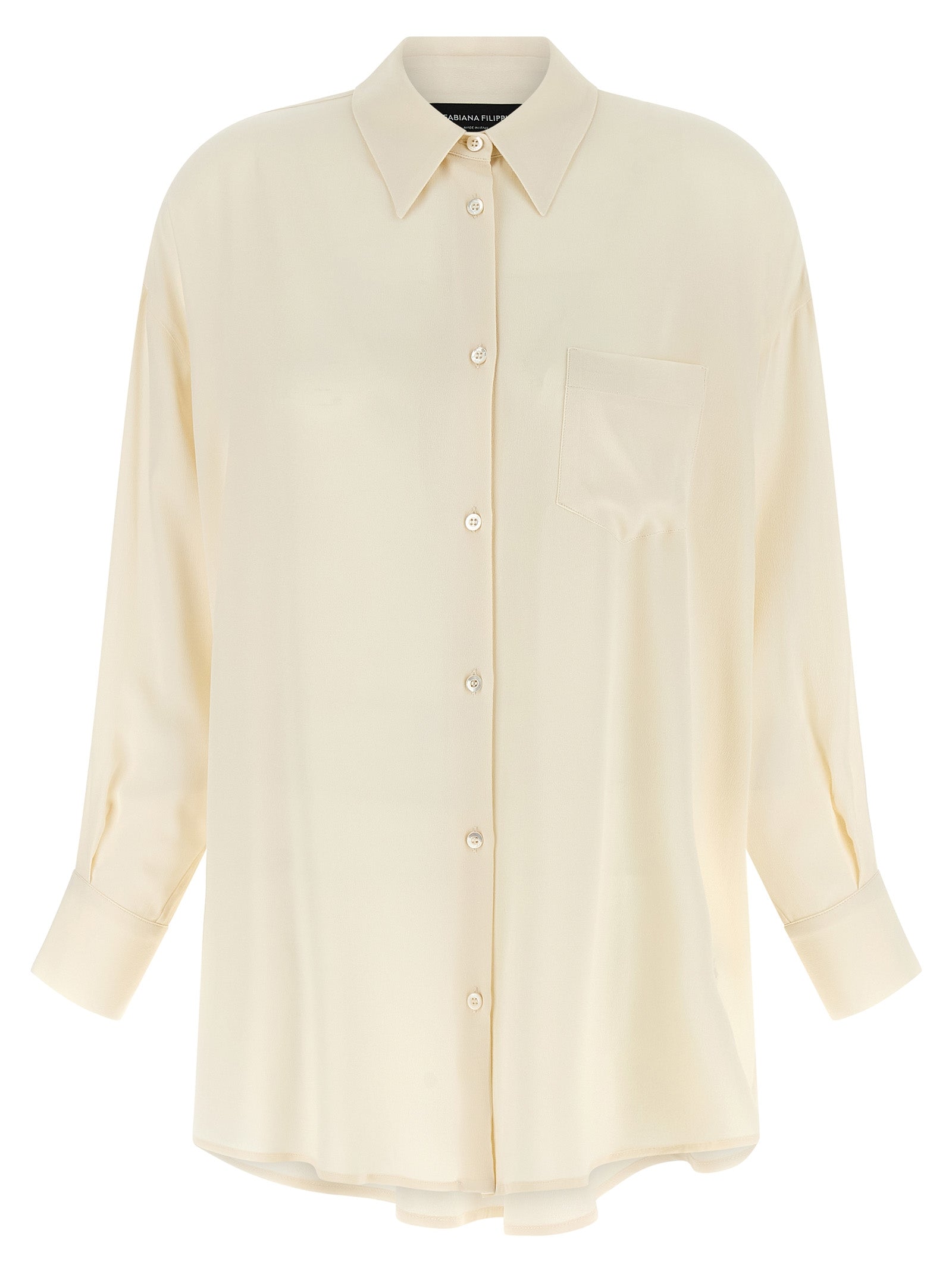 Fabiana Filippi Beige Acetate Blouse - Luxury Couture Elegance