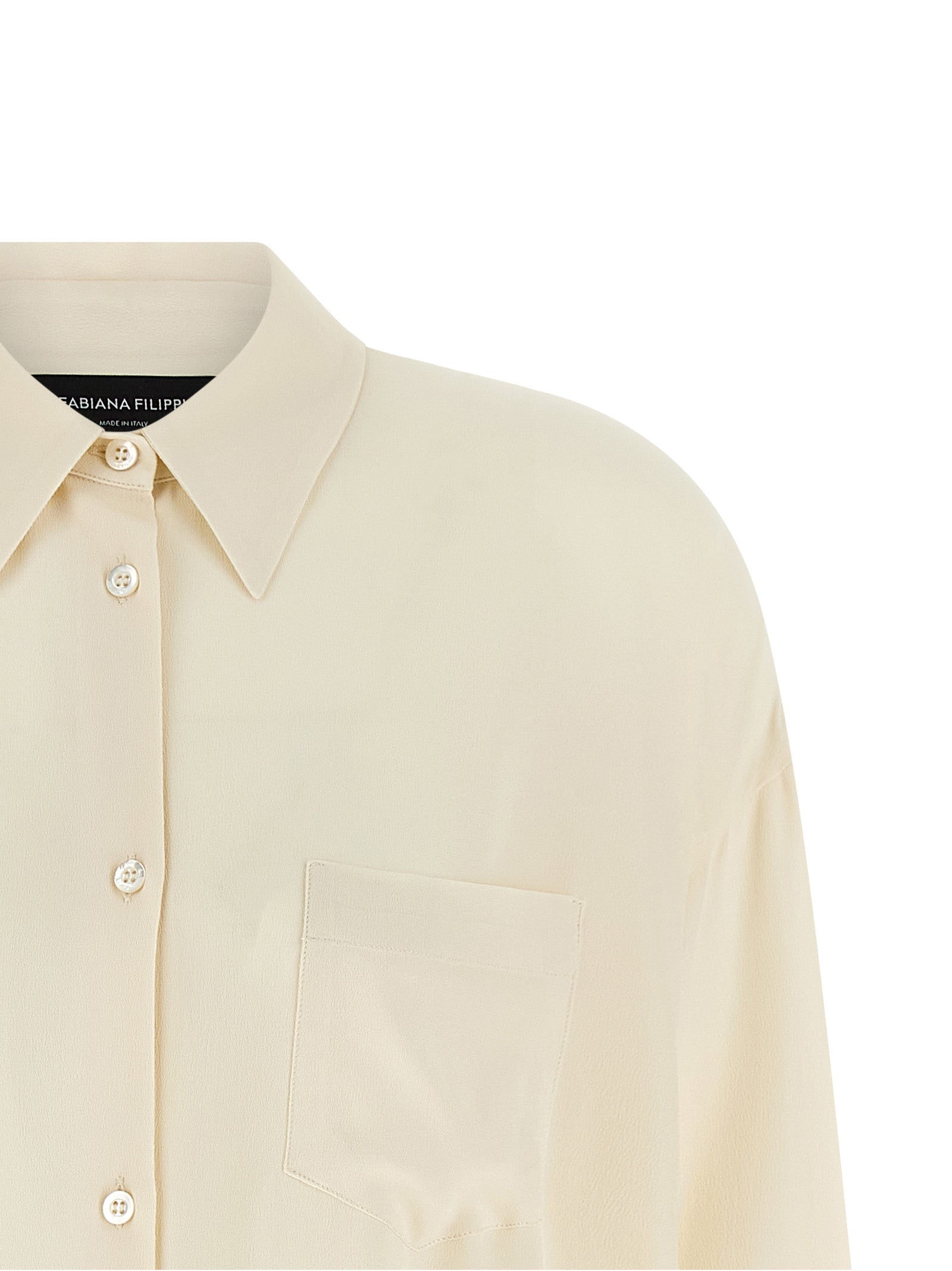Fabiana Filippi Beige Acetate Blouse - Luxury Couture Elegance