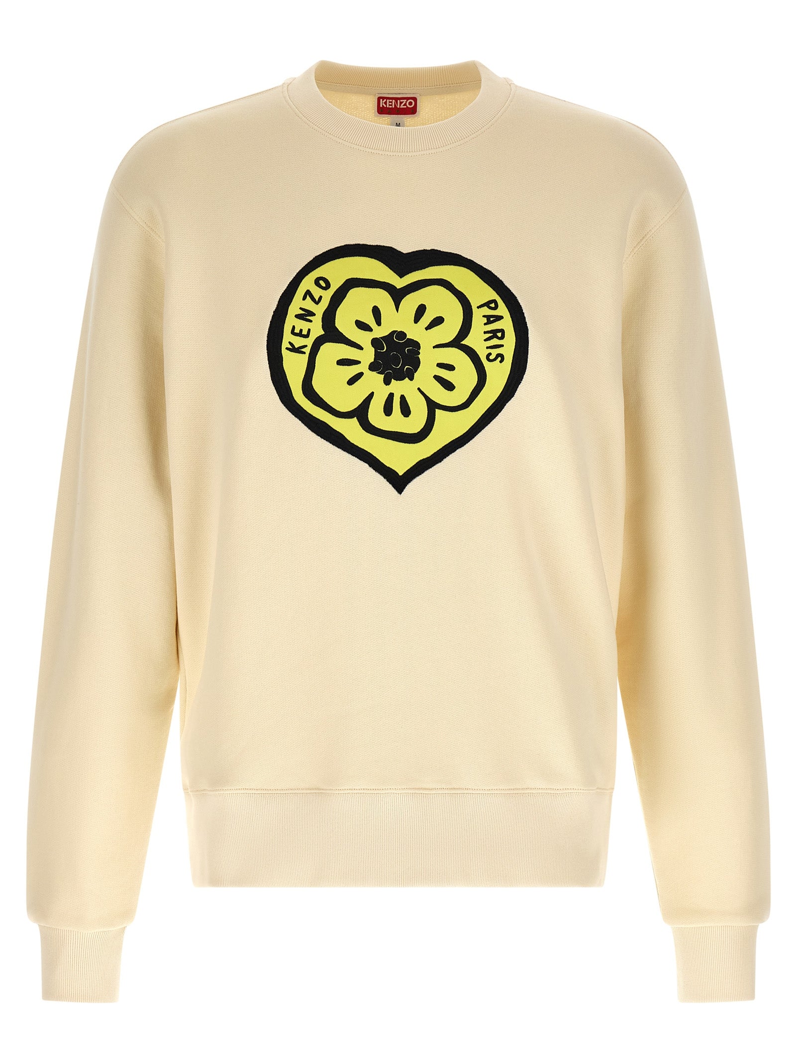 Kenzo Beige Cotton Sweatshirt - Designer Artisanal Elegance