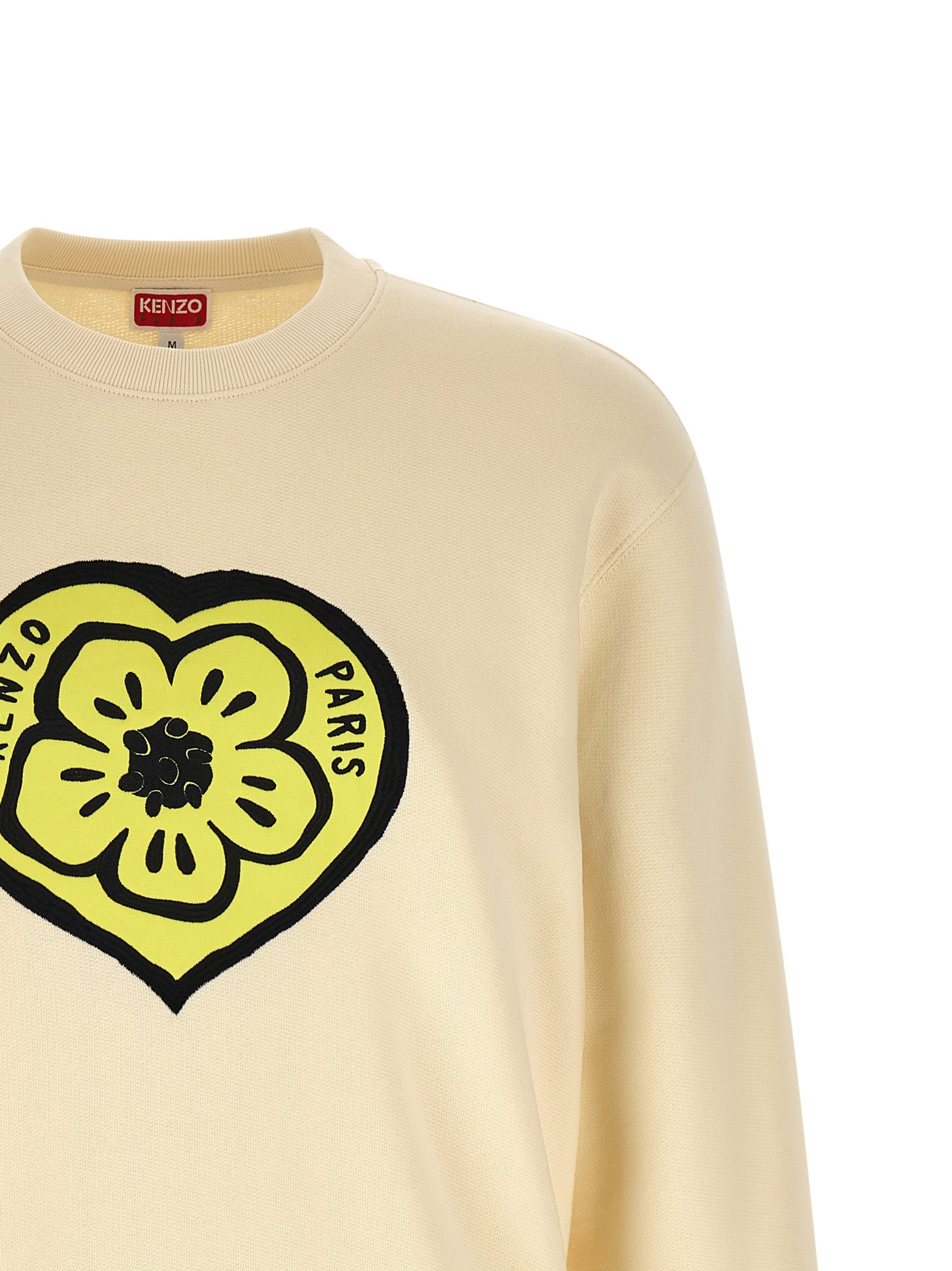 Kenzo Beige Cotton Sweatshirt - Designer Artisanal Elegance