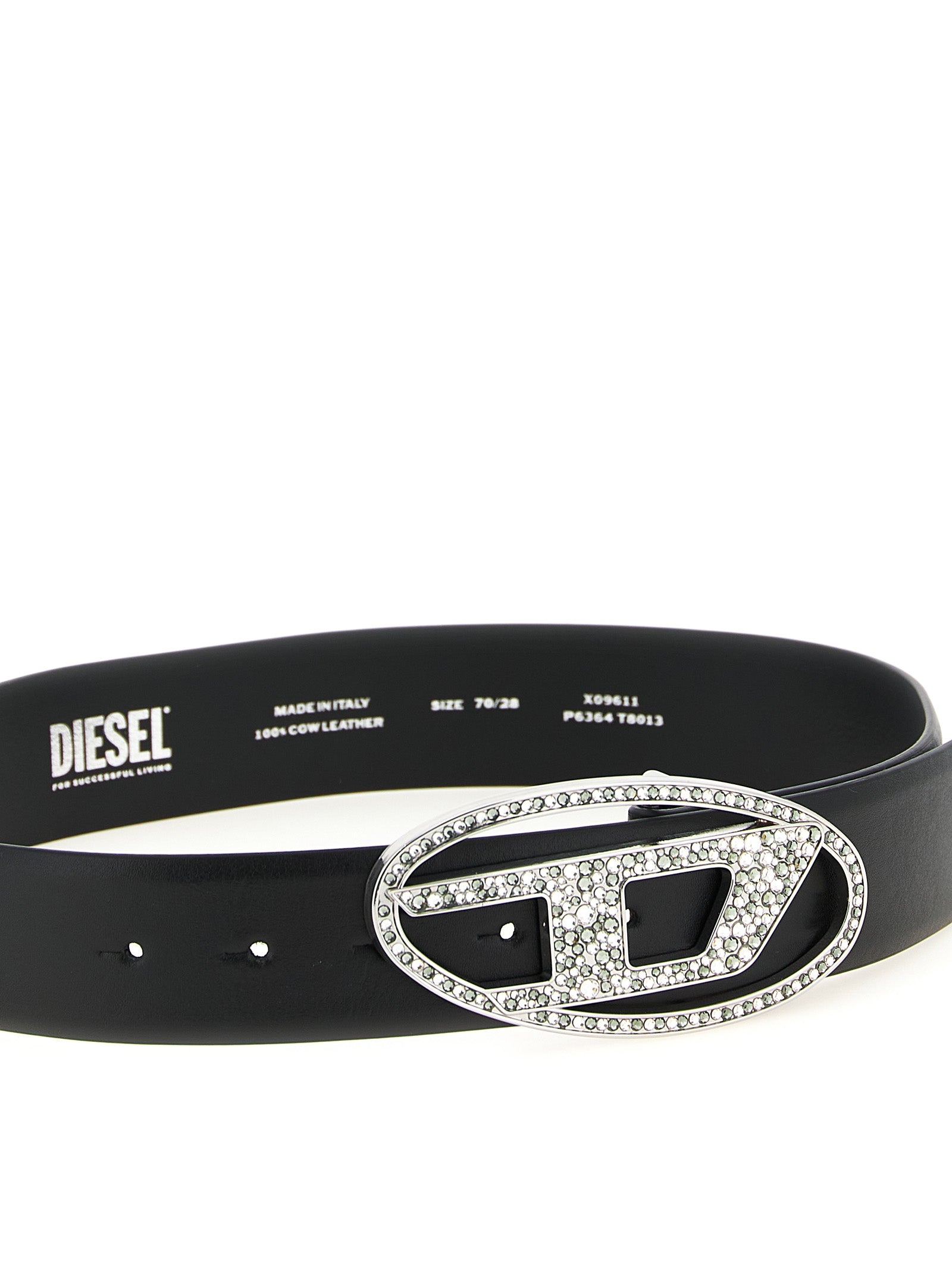 DIESEL Black Leather Regular Belt - Artisanal Luxury Accessory