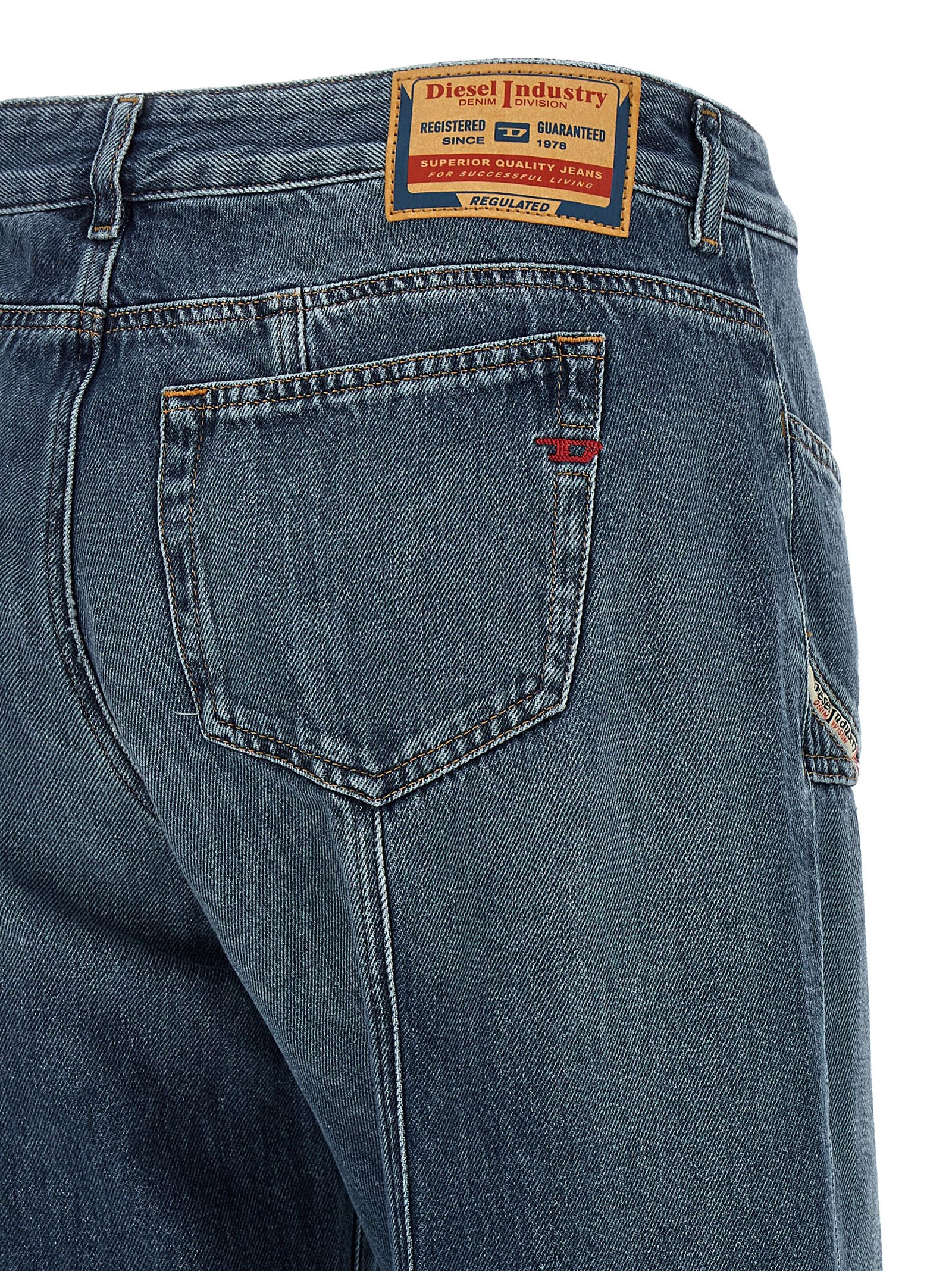 Diesel Blue Cotton Flared Jeans | Designer Couture Elegance