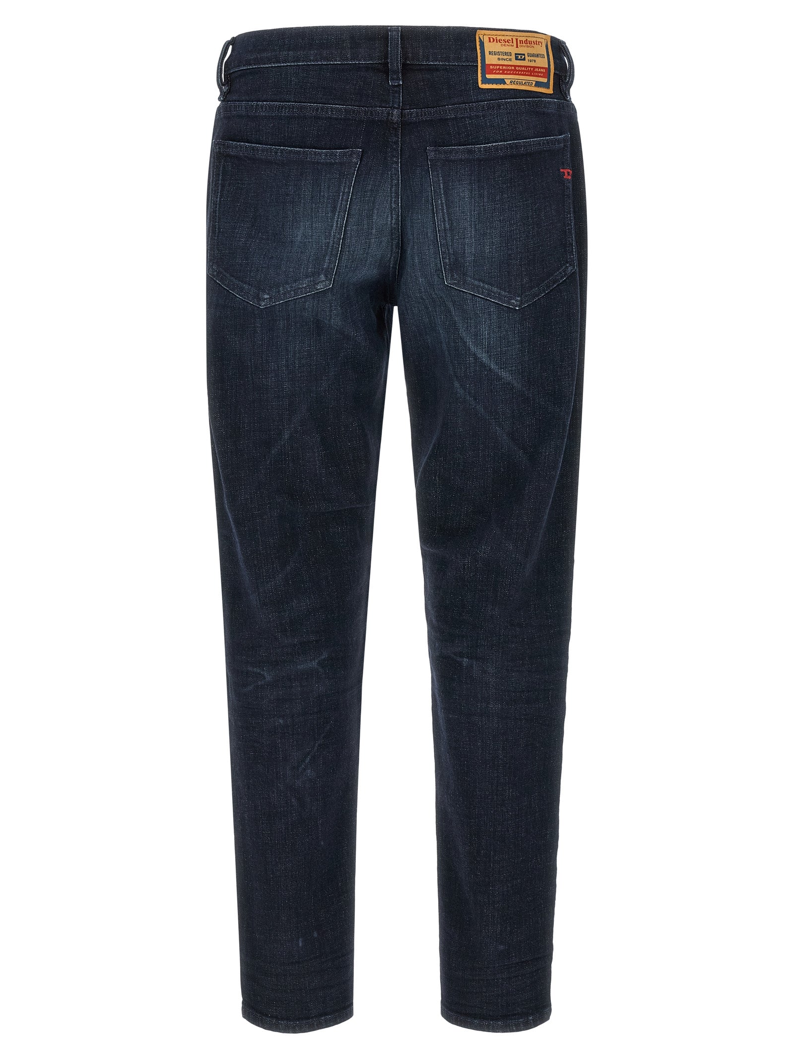 Diesel Blue Cotton Straight-Leg Jeans, Artisanal Luxury Denim