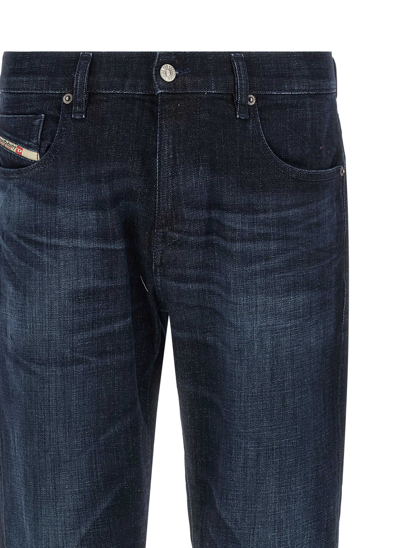 Diesel Blue Cotton Straight-Leg Jeans, Artisanal Luxury Denim