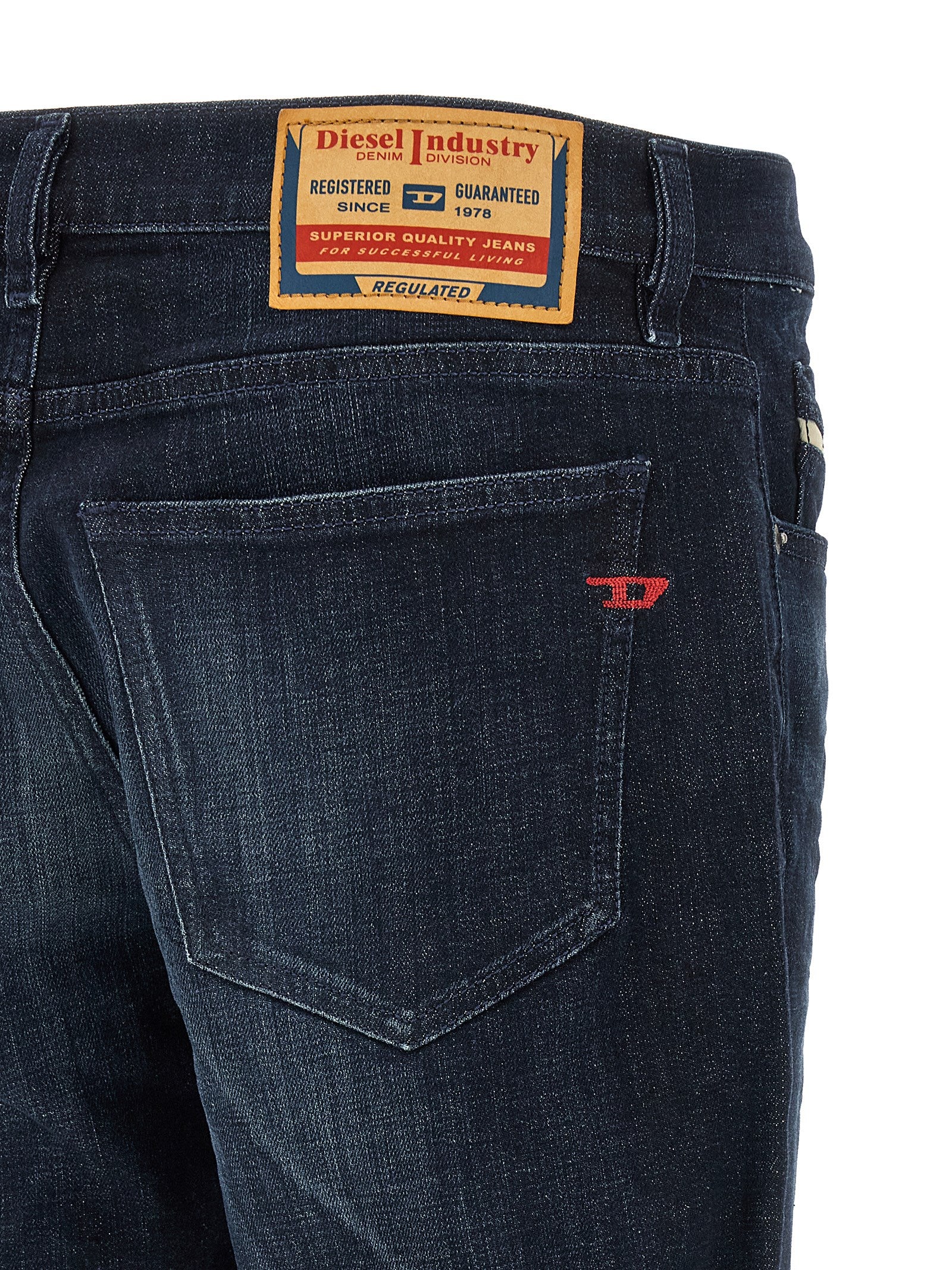 Diesel Blue Cotton Straight-Leg Jeans, Artisanal Luxury Denim