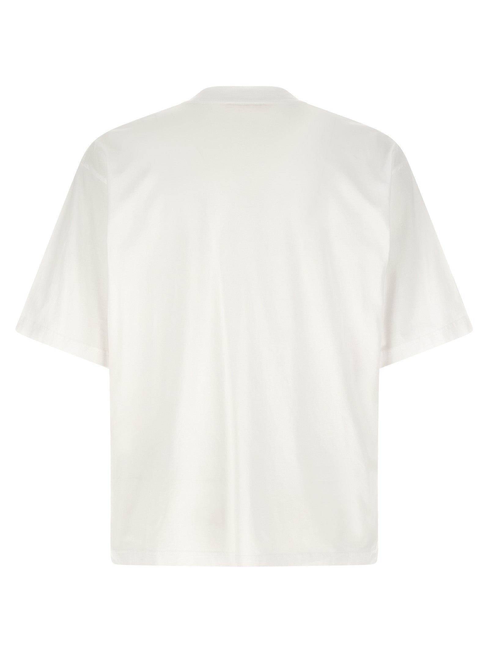 Indulge in the Marni White Cotton T-Shirt, a luxurious blend of comfort and style, featuring an iconic print that embodies sophistication for the discerning individual.