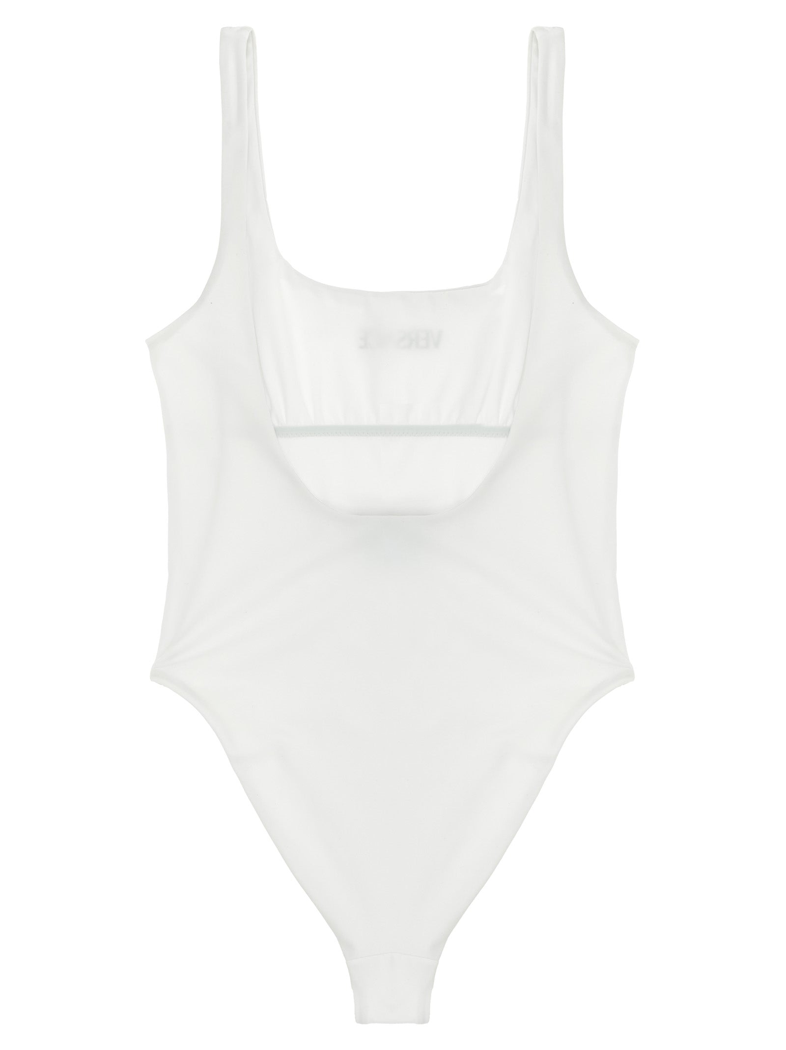 Indulge in the Versace White Nylon One-Piece Swimsuit, a luxurious blend of elegance and sustainability, crafted for those who embody sophistication and style.