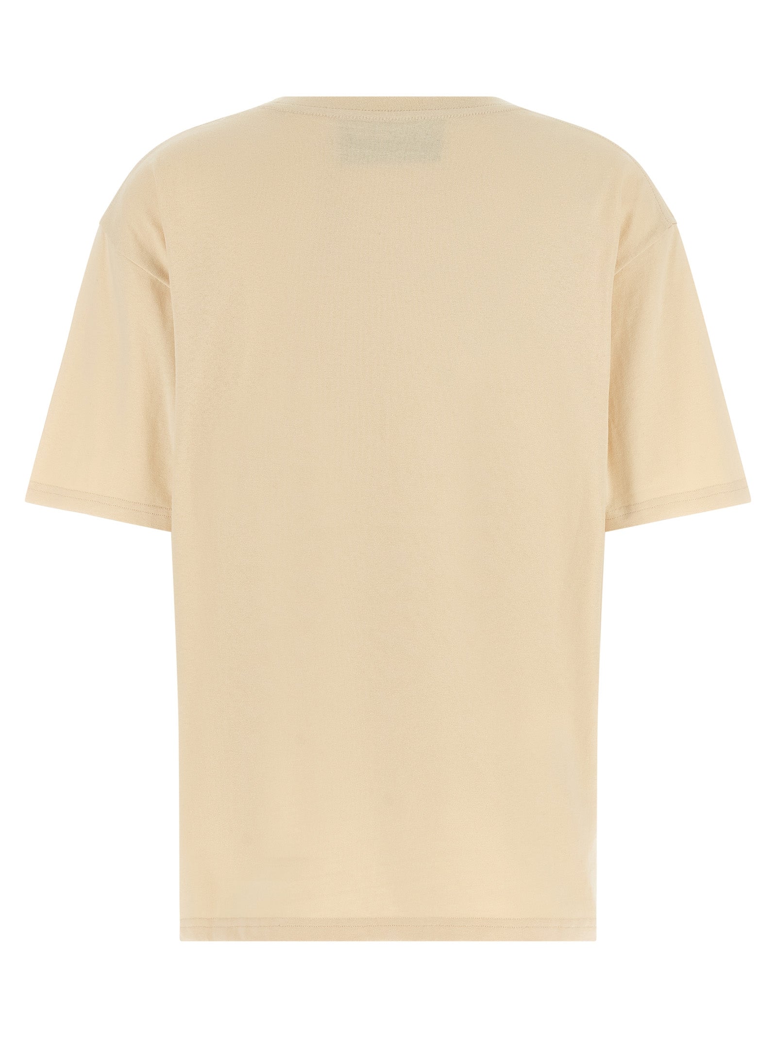 Indulge in the Valentino Garavani Beige Cotton T-Shirt, a masterpiece of artisanal elegance, crafted from premium cotton with exquisite embroidery for effortless sophistication.