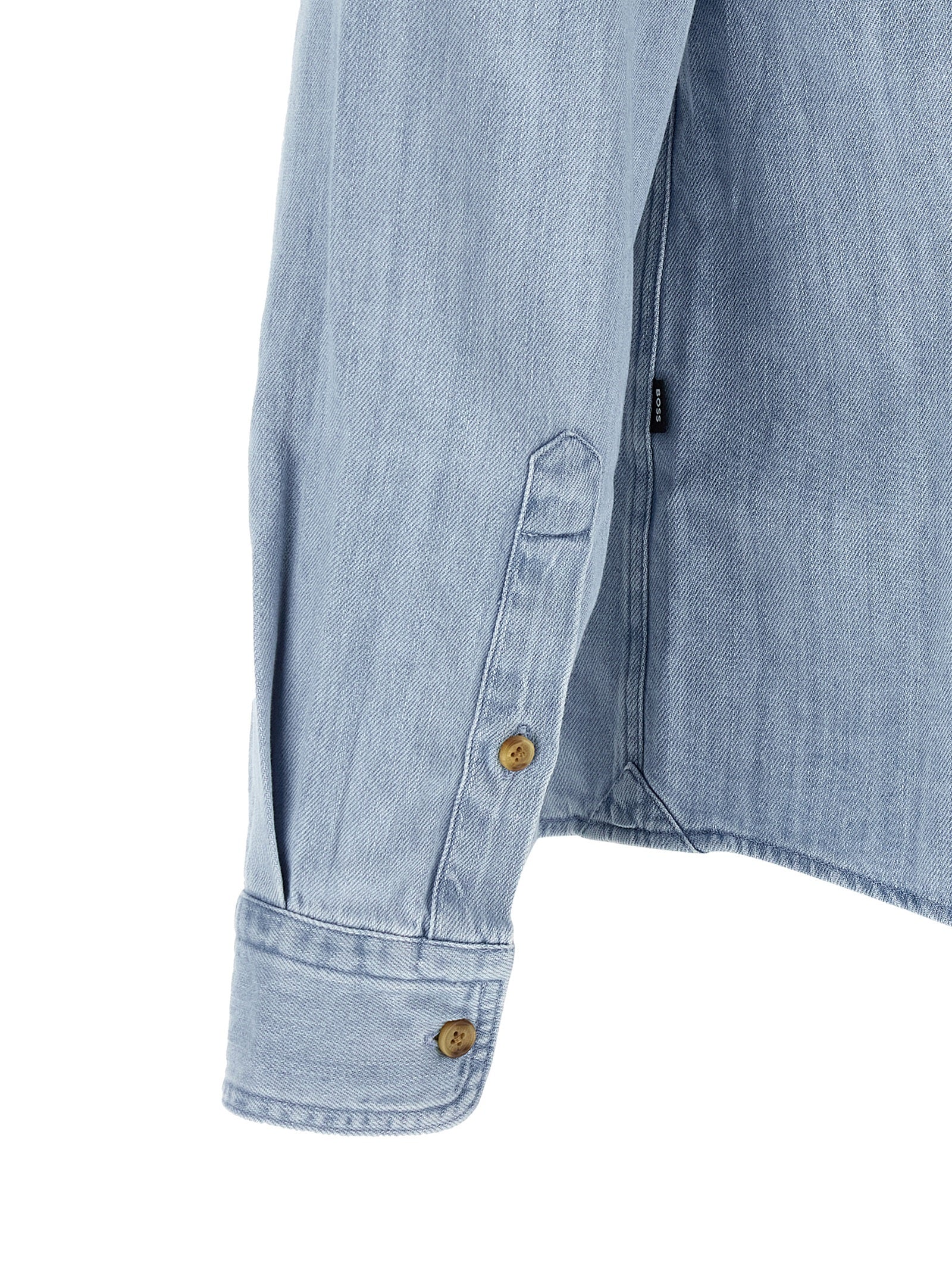 Hugo Boss Blue Cotton Blouse - Artisanal Luxury Elegance