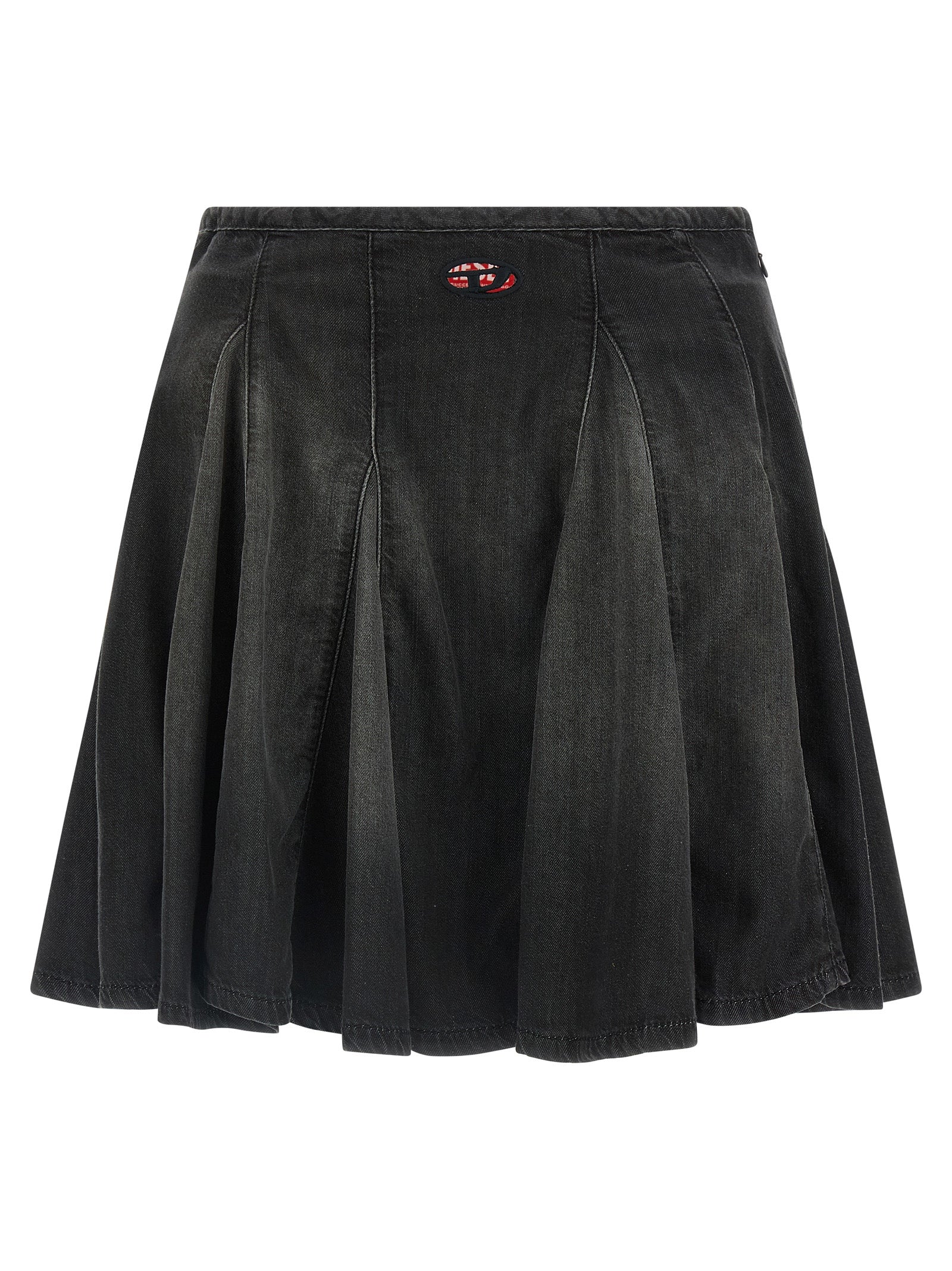 Diesel Black Cotton Long Skirt | Artisanal Luxury Fashion