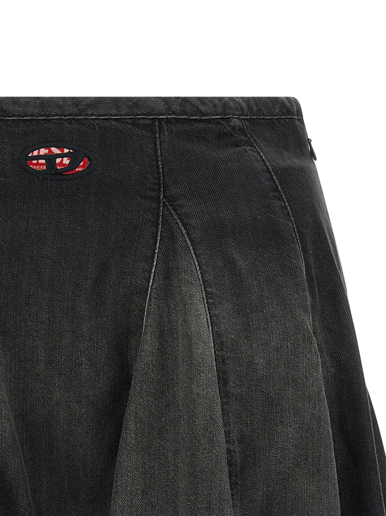 Diesel Black Cotton Long Skirt | Artisanal Luxury Fashion