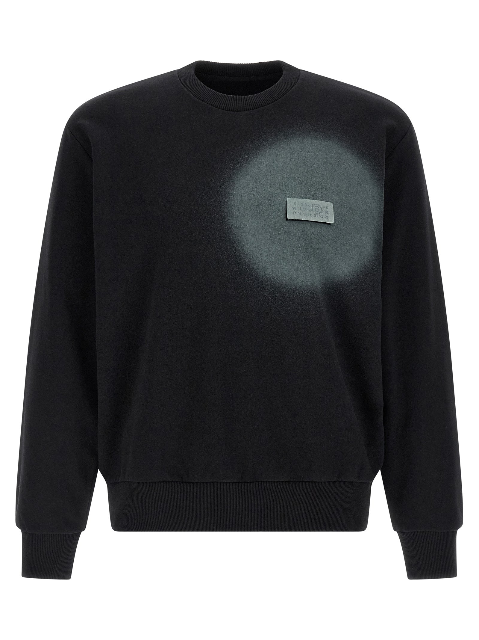 Elevate your wardrobe with the MM6 Maison Margiela Black Cotton Sweatshirt, a luxurious blend of comfort and avant-garde design, crafted in Italy for discerning tastes.