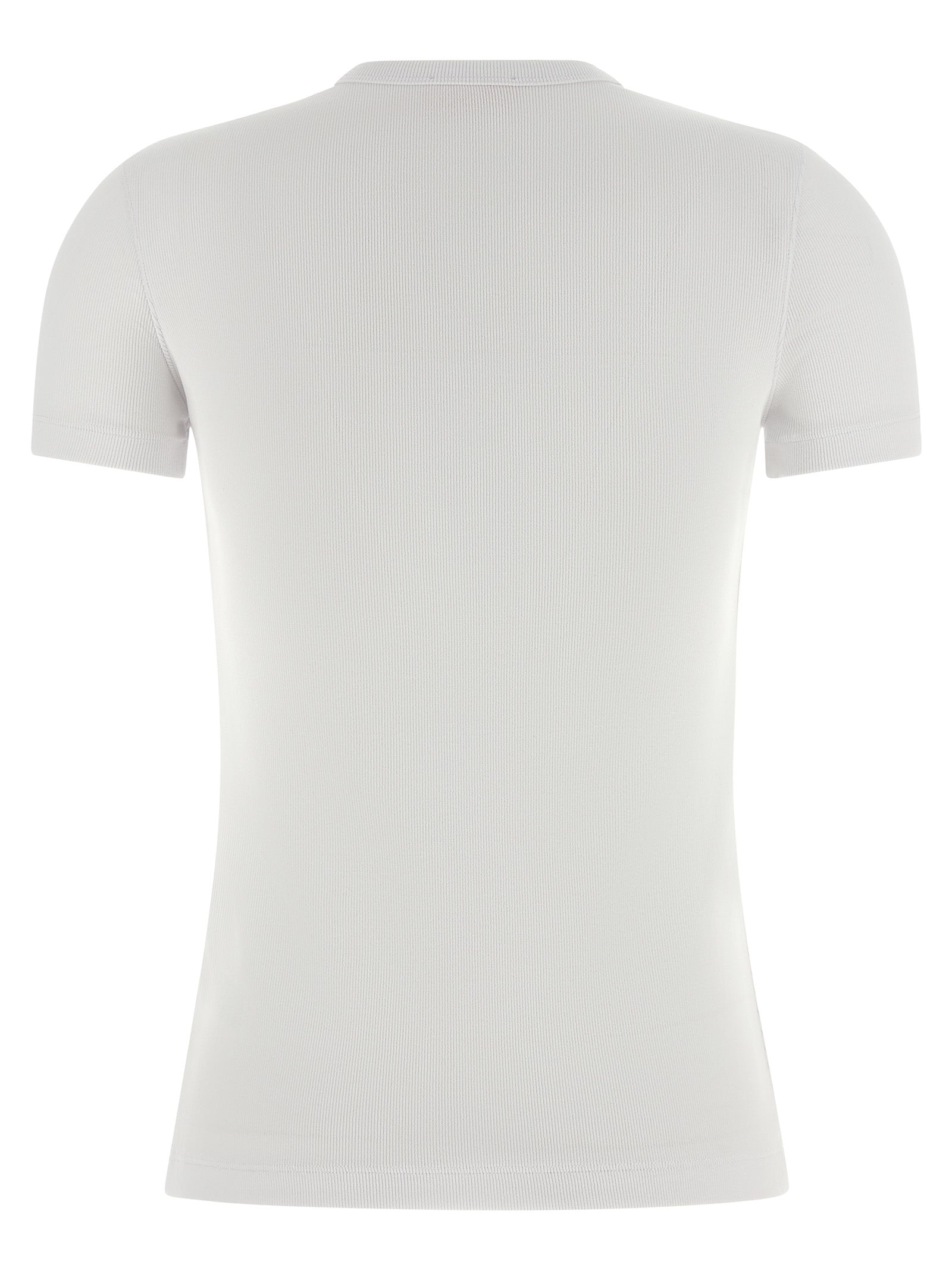 Diesel White Cotton T-Shirt - Designer Couture Elegance