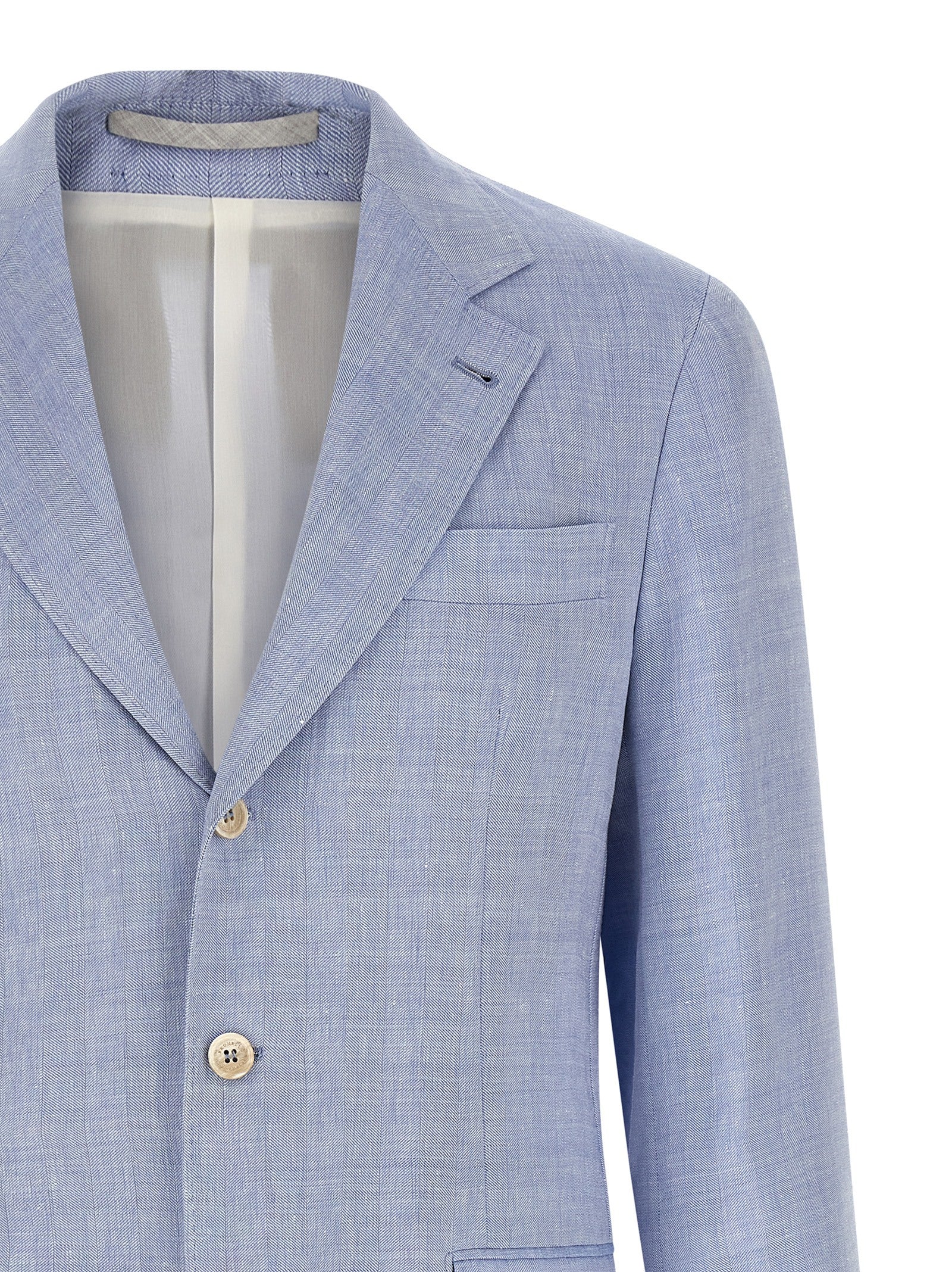 Brunello Cucinelli Blue Linen Blazer