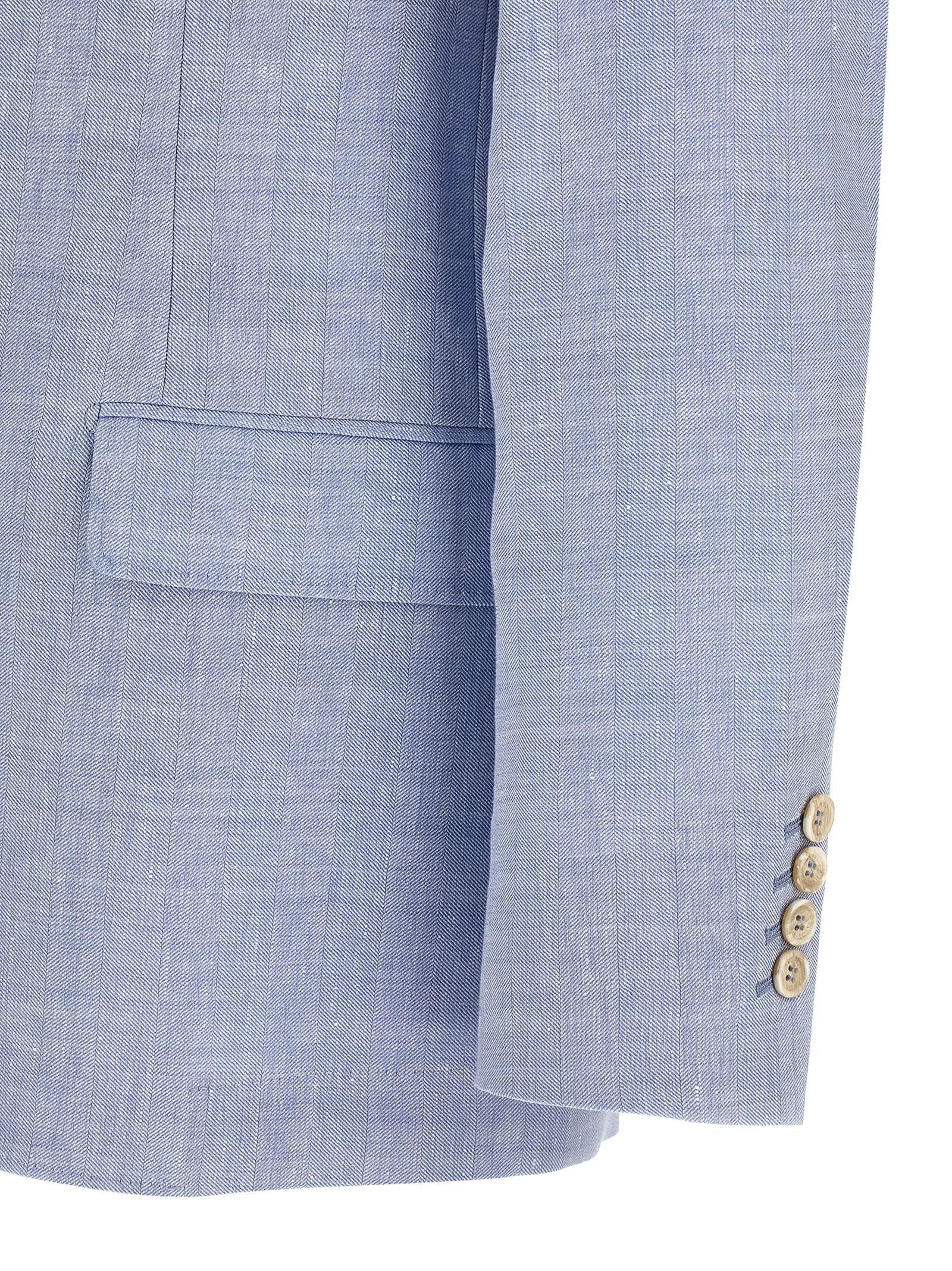 Brunello Cucinelli Blue Linen Blazer