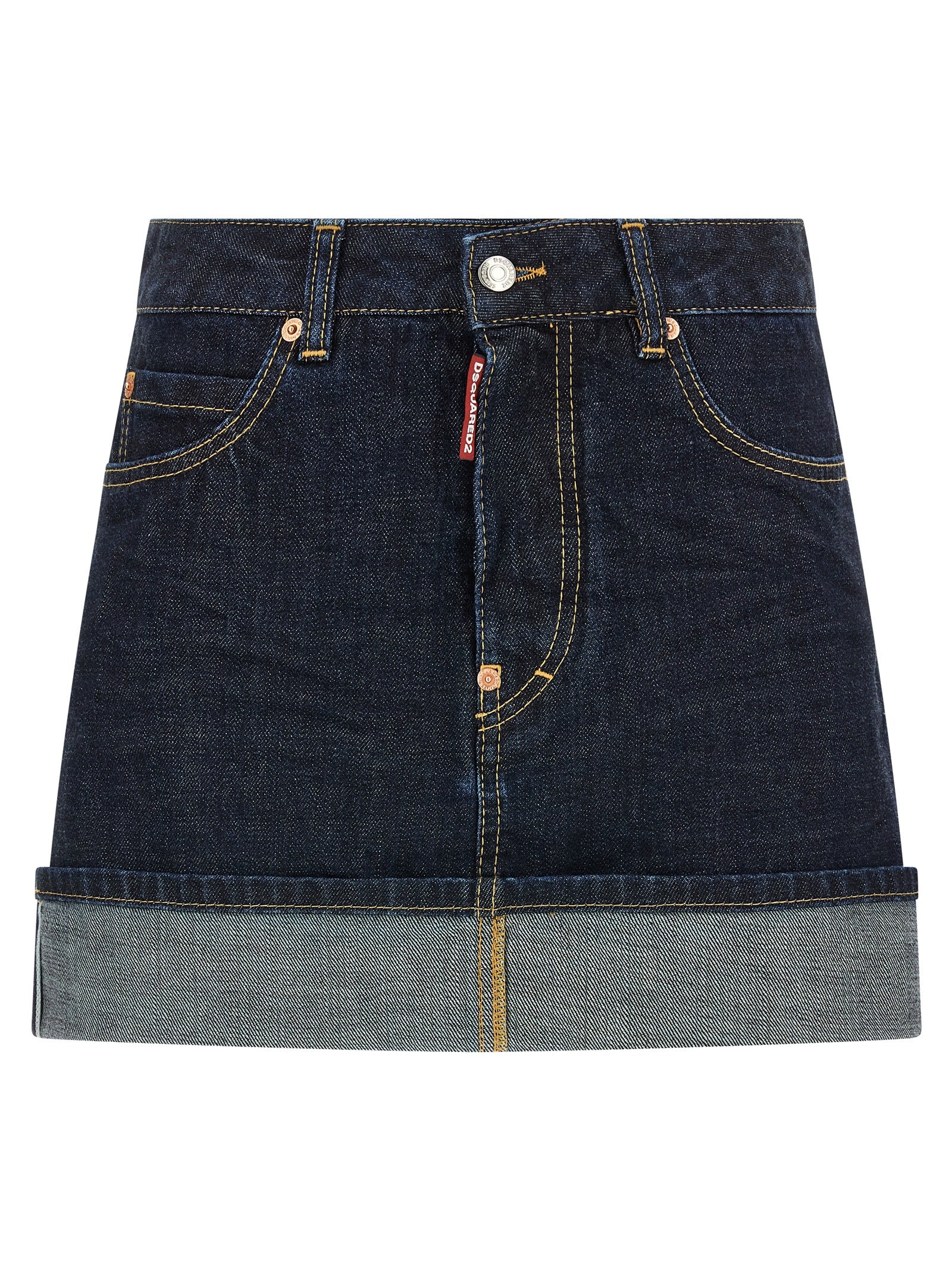 Dsquared² Blue Cotton Long Skirt – Artisanal Luxury Fashion