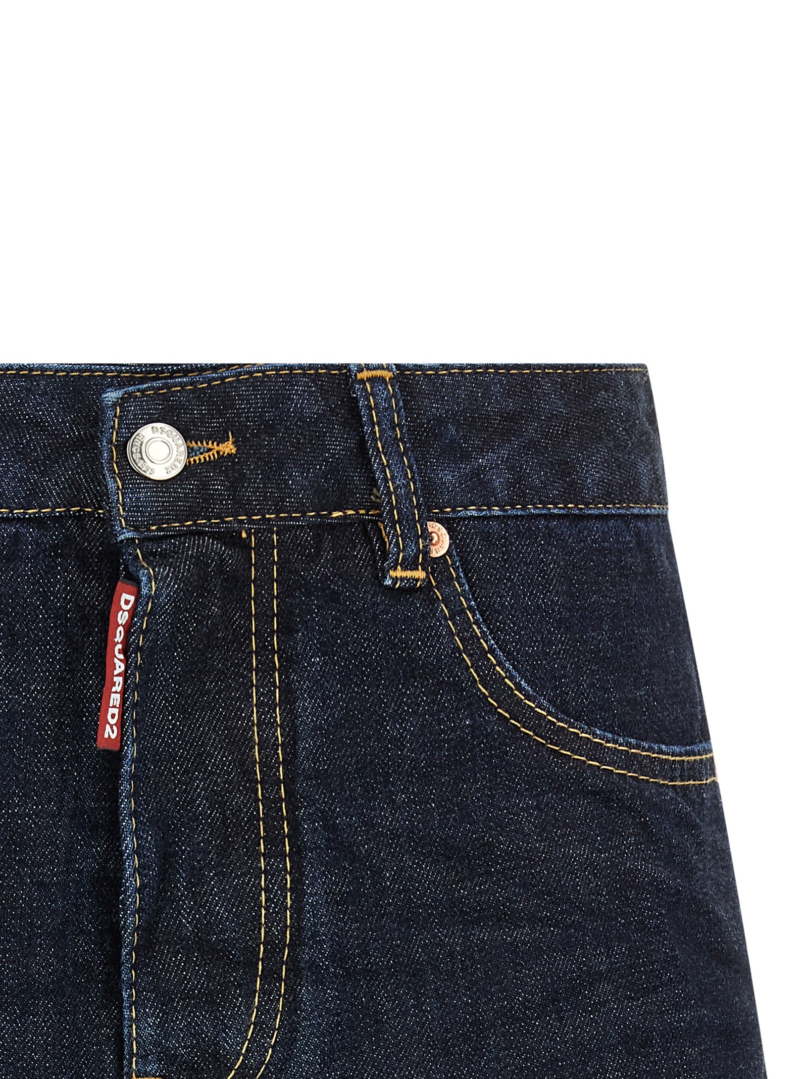 Dsquared² Blue Cotton Long Skirt – Artisanal Luxury Fashion