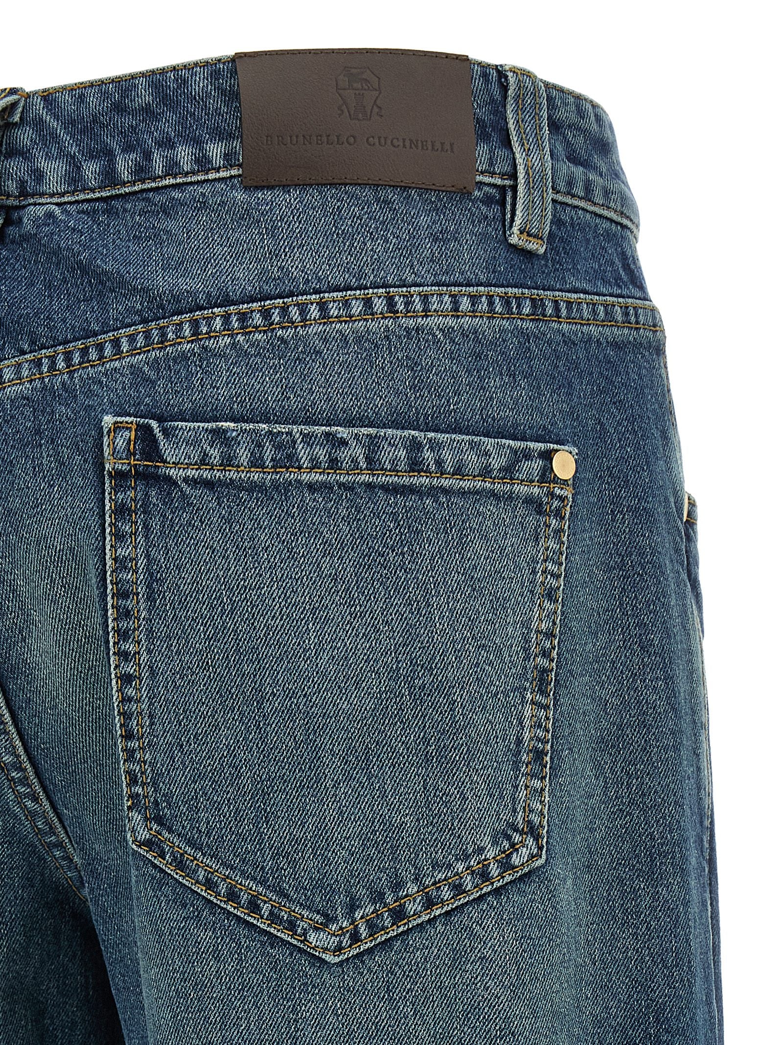 Brunello Cucinelli Blue Cotton Jeans, Artisanal Luxury Denim