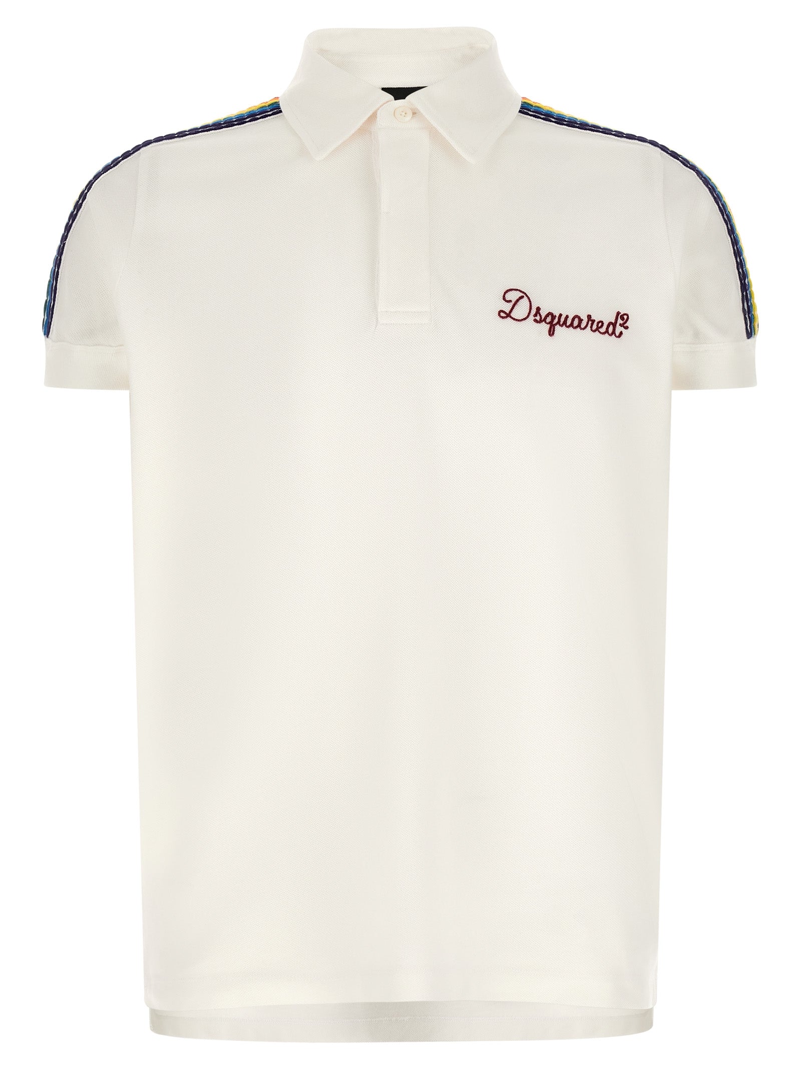 Dsquared² White Cotton Polo Shirt - Designer Luxury Couture