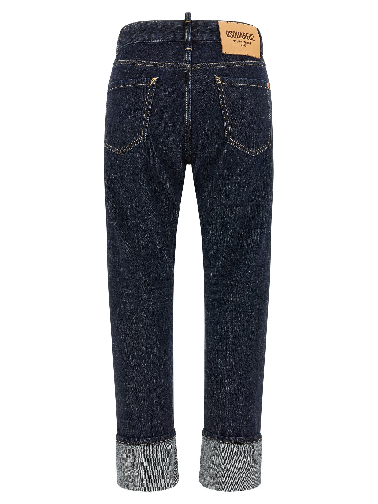 Dsquared² Blue Cotton Straight-Leg Jeans | Designer Denim Elegance