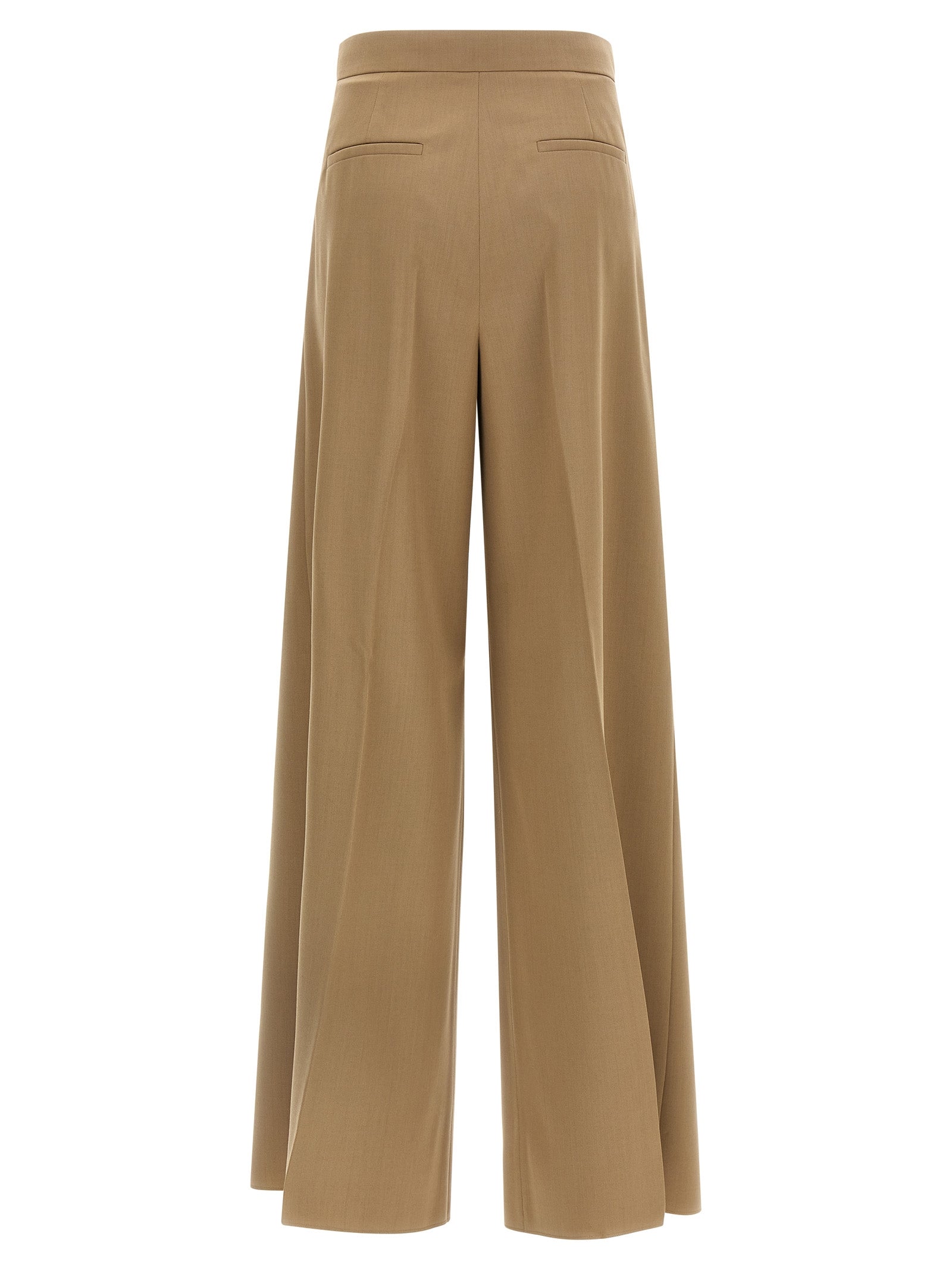 Experience the exquisite allure of Max Mara's Brown Virgin Wool Casual Pants, a timeless statement of luxury and sophistication for the discerning individual.
