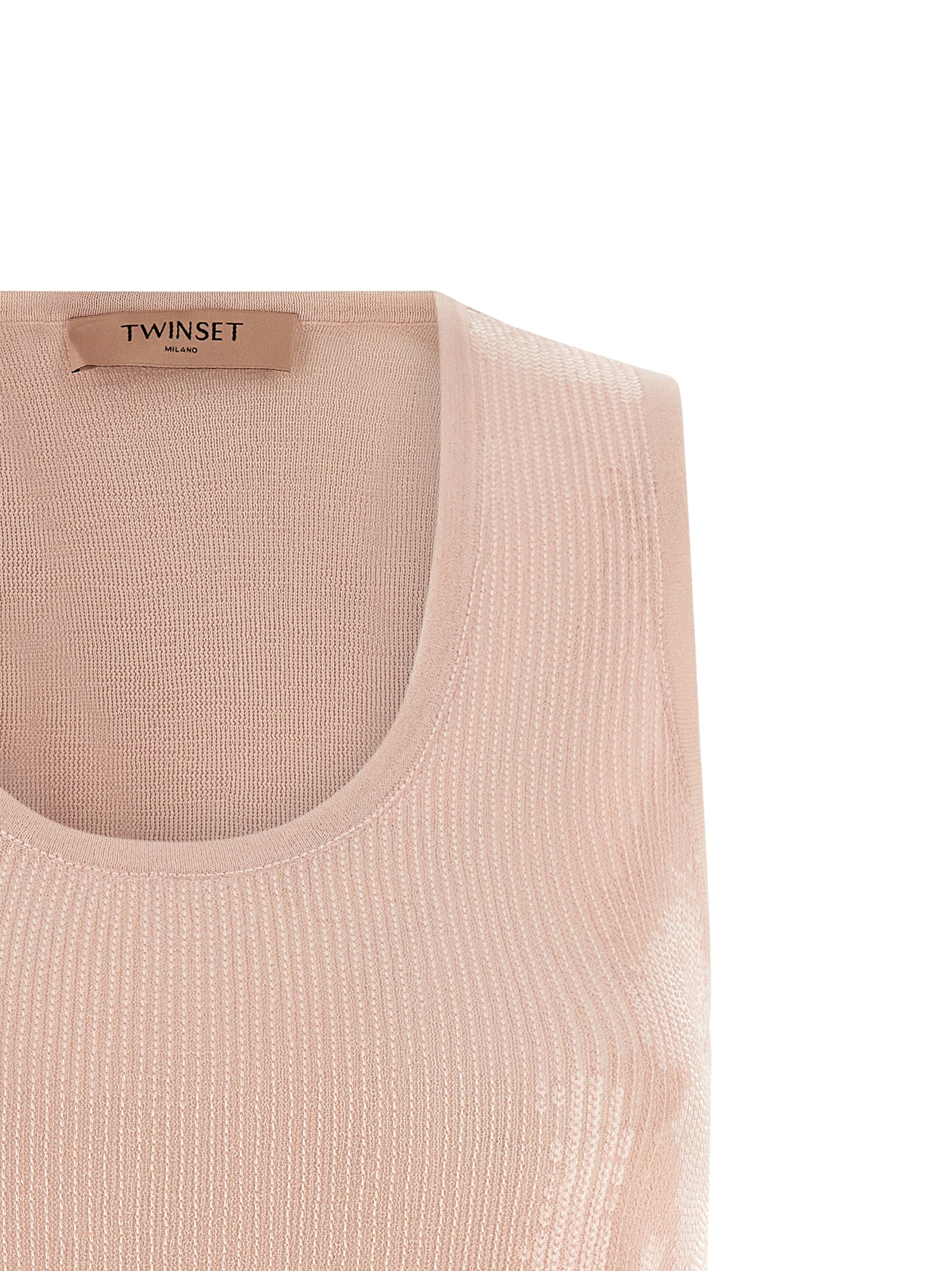 Twinset Multicolor Cotton Sleeveles T-Shirt