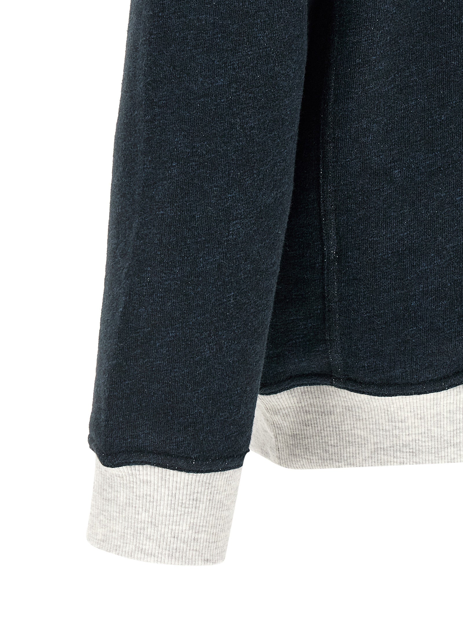Brunello Cucinelli Blue Cotton Sweatshirt - Artisanal Luxury