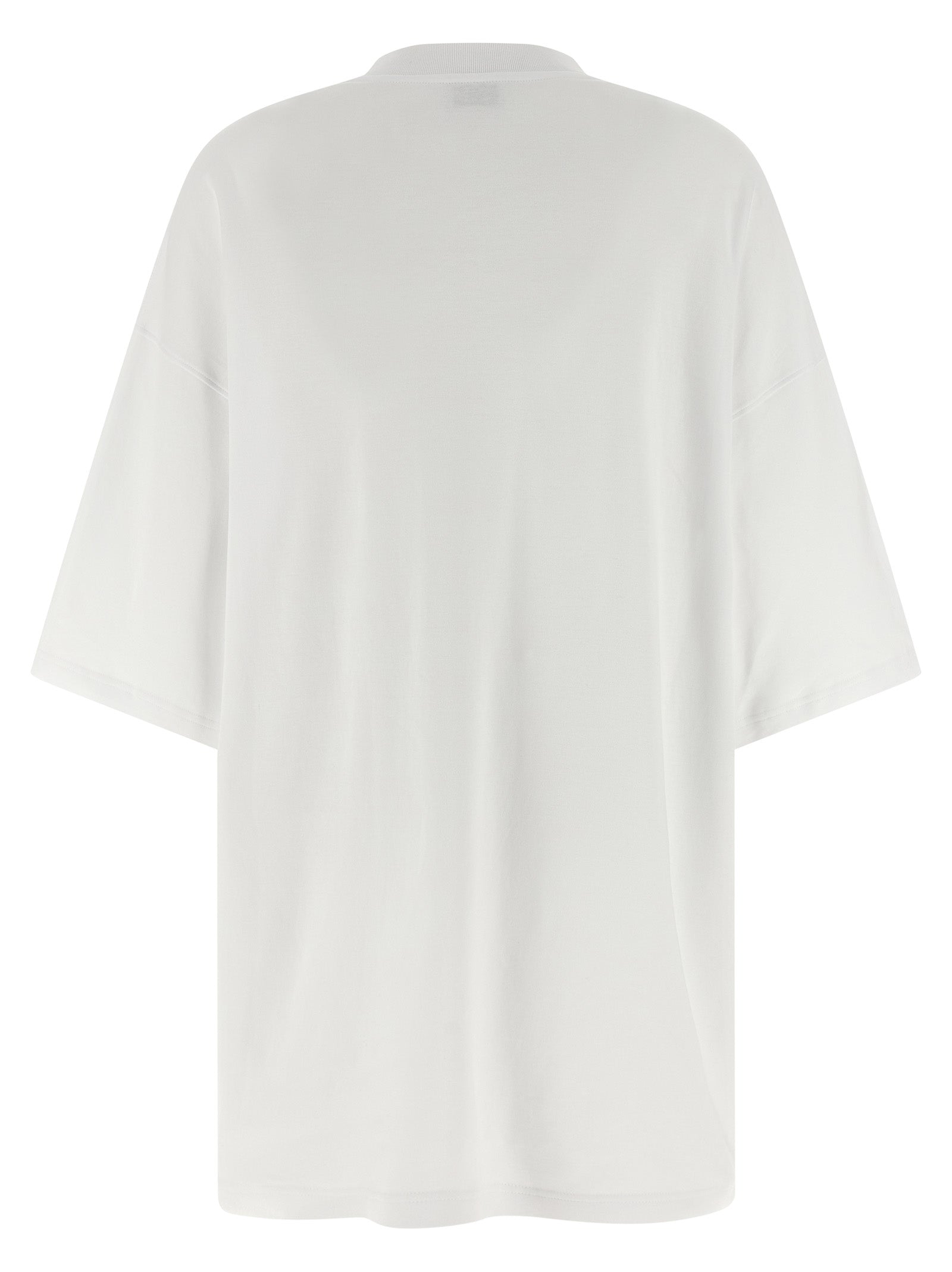 Discover the Moschino White Cotton Short Dress, a masterpiece of playful elegance and luxurious craftsmanship, perfect for those who celebrate individuality and style.