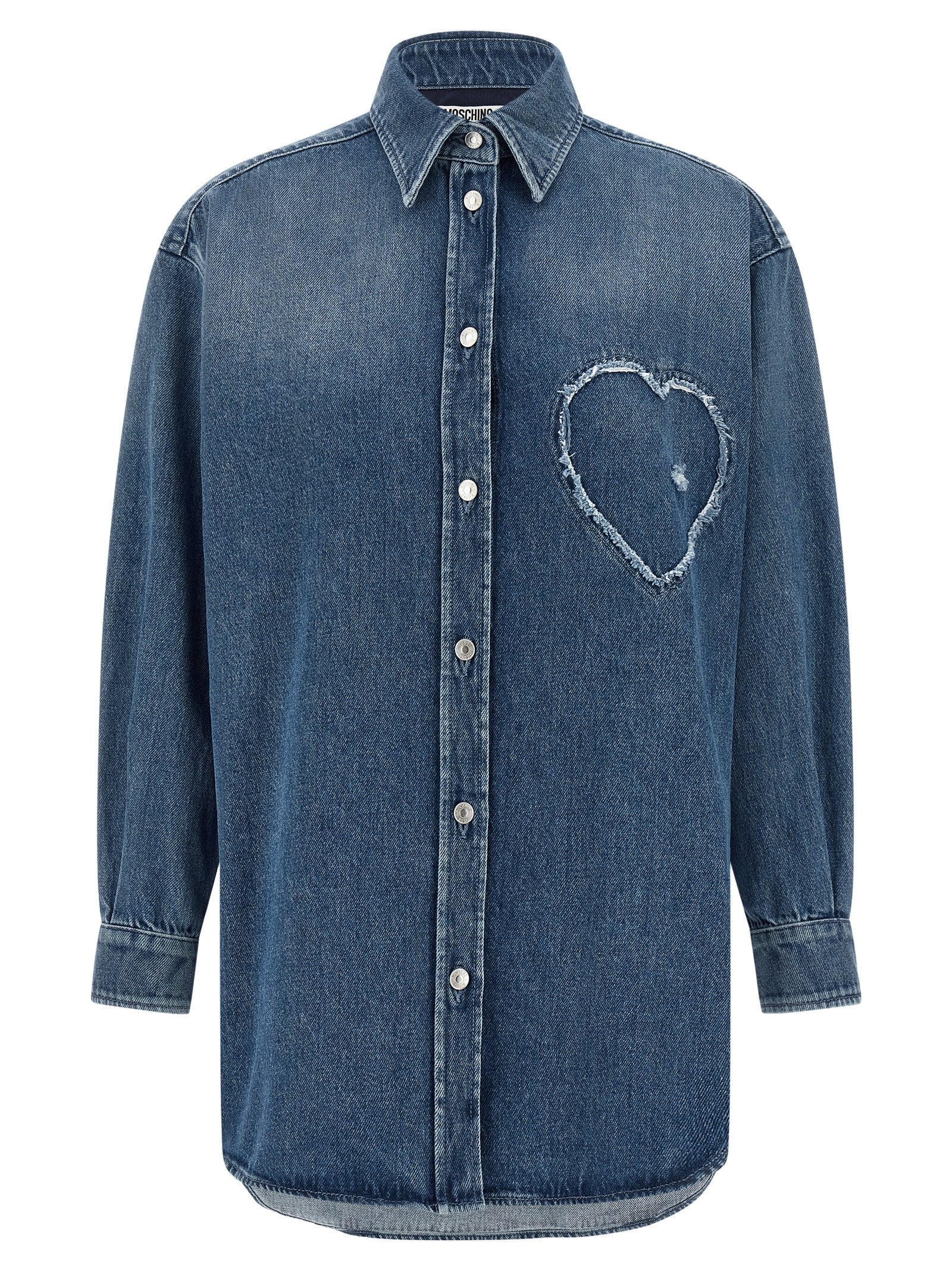 Elevate your style with the Moschino Blue Cotton Blouse, a luxurious blend of artistry and sophistication, perfect for those who embrace elegance and individuality.