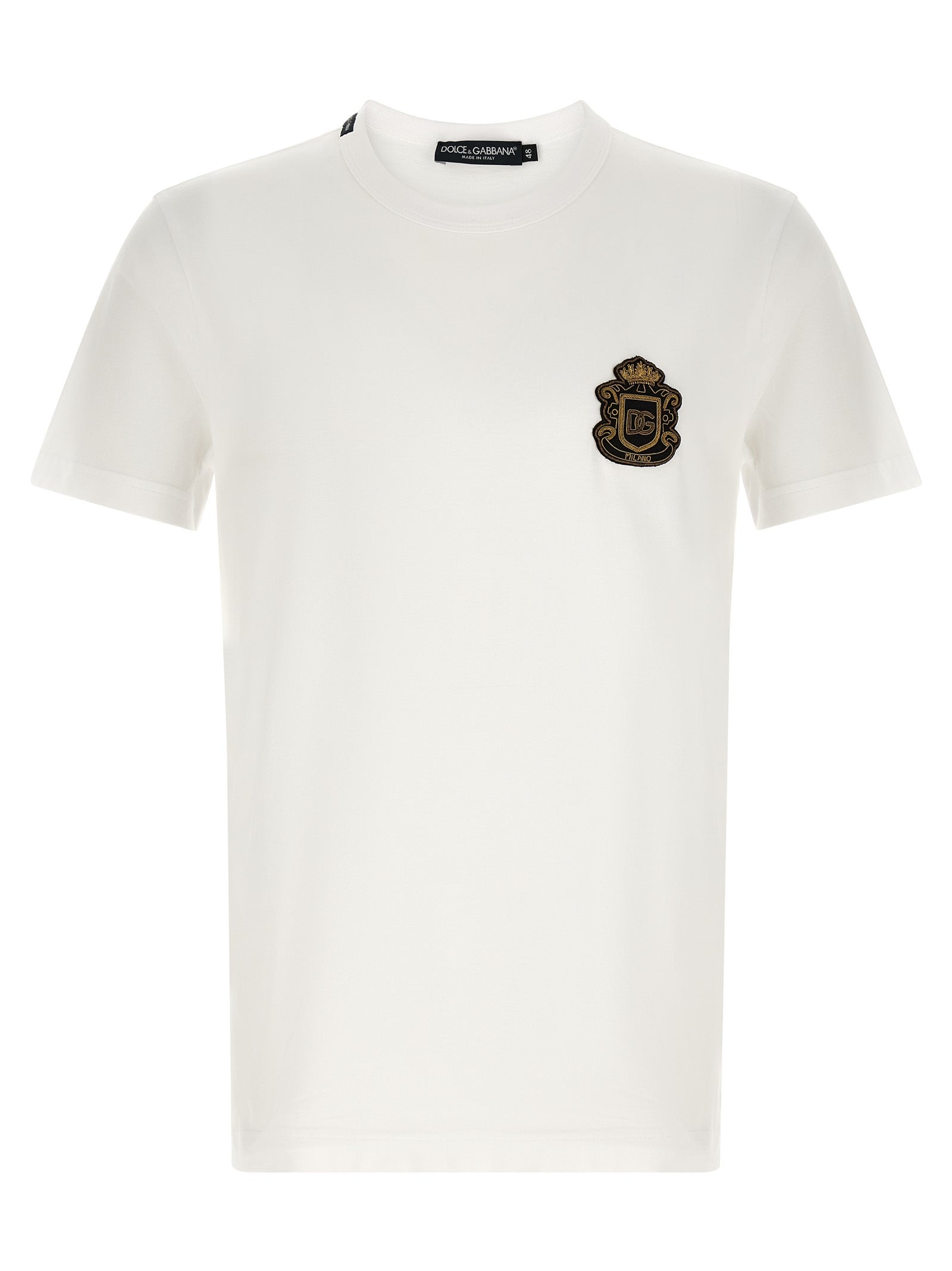 Dolce & Gabbana White Cotton T-Shirt - Designer Luxury Essential