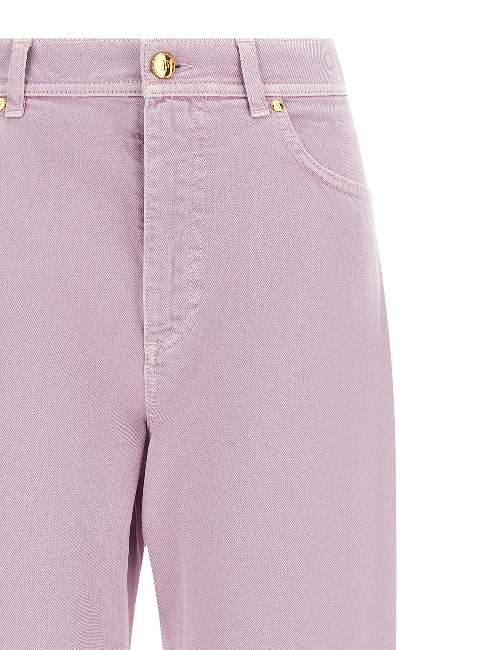 Alberta Ferretti Multicolor Cotton Straight-Leg Jeans, Designer Elegance