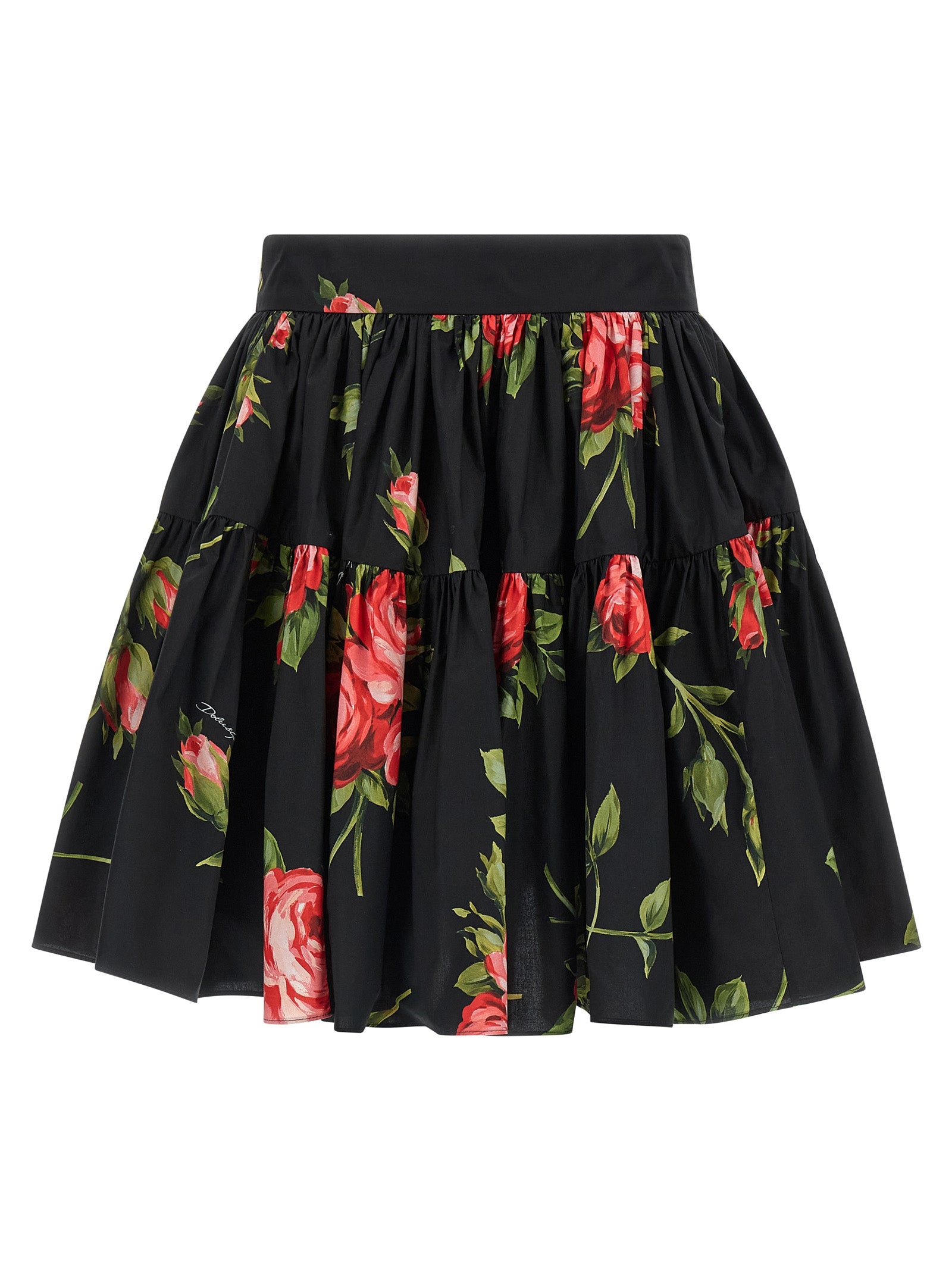 Dolce & Gabbana Black Cotton Long Skirt – Artisanal Couture