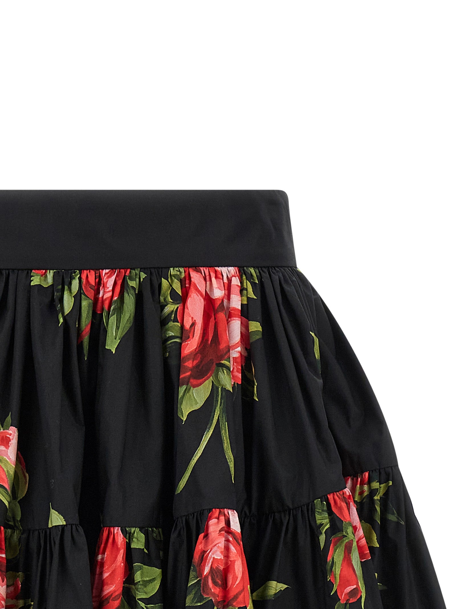Dolce & Gabbana Black Cotton Long Skirt – Artisanal Couture
