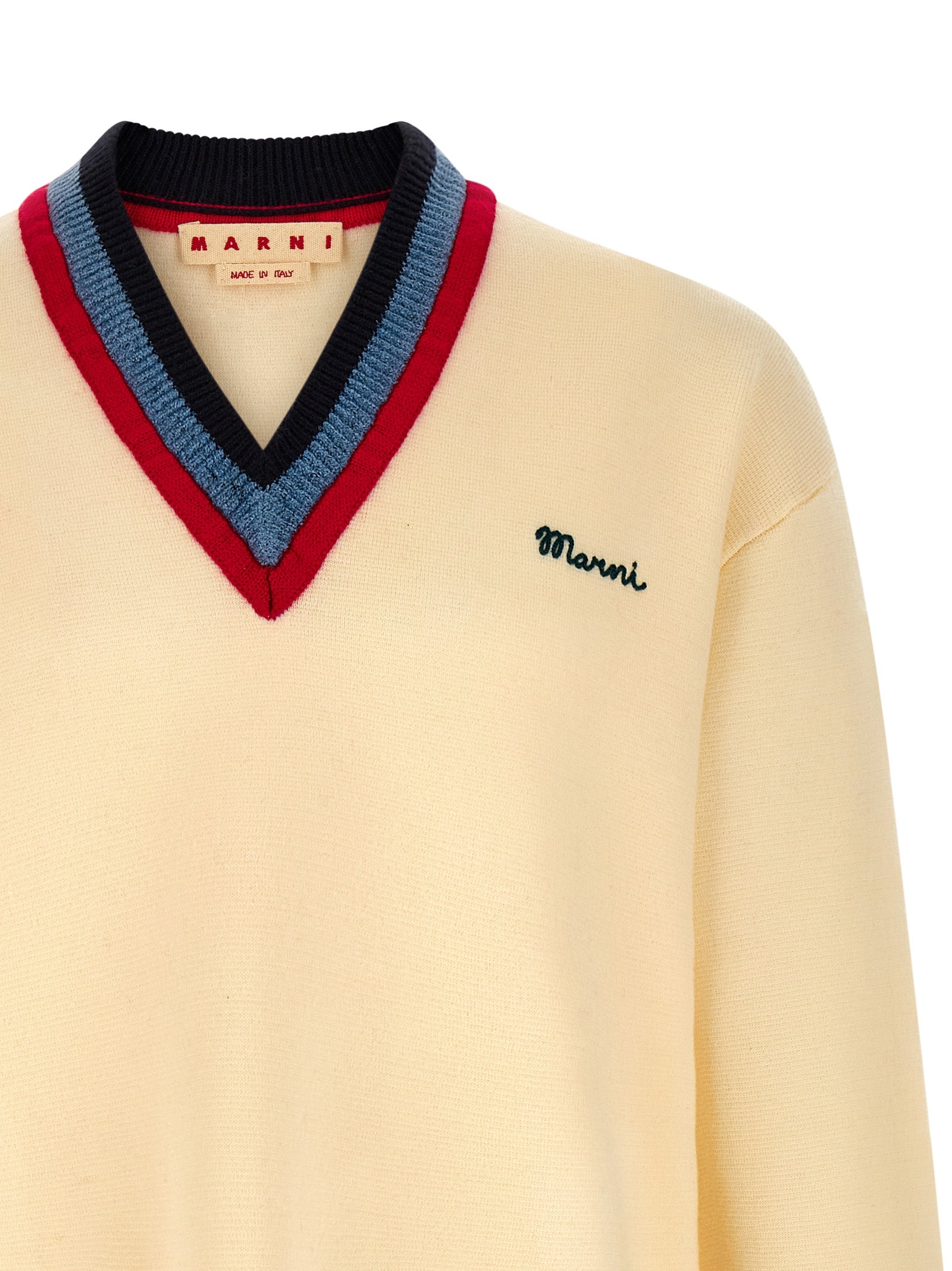 Marni Beige Virgin Wool Cardigan