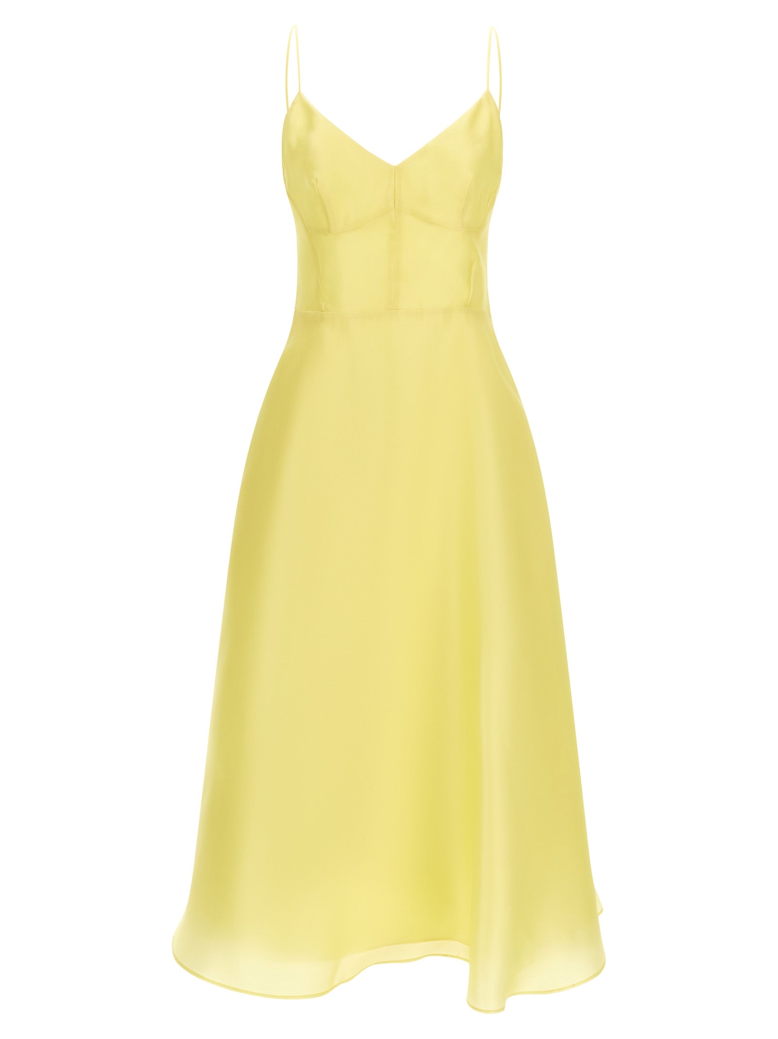 Alberta Ferretti Bicolor Silk Midi Dress - Exquisite Couture Elegance
