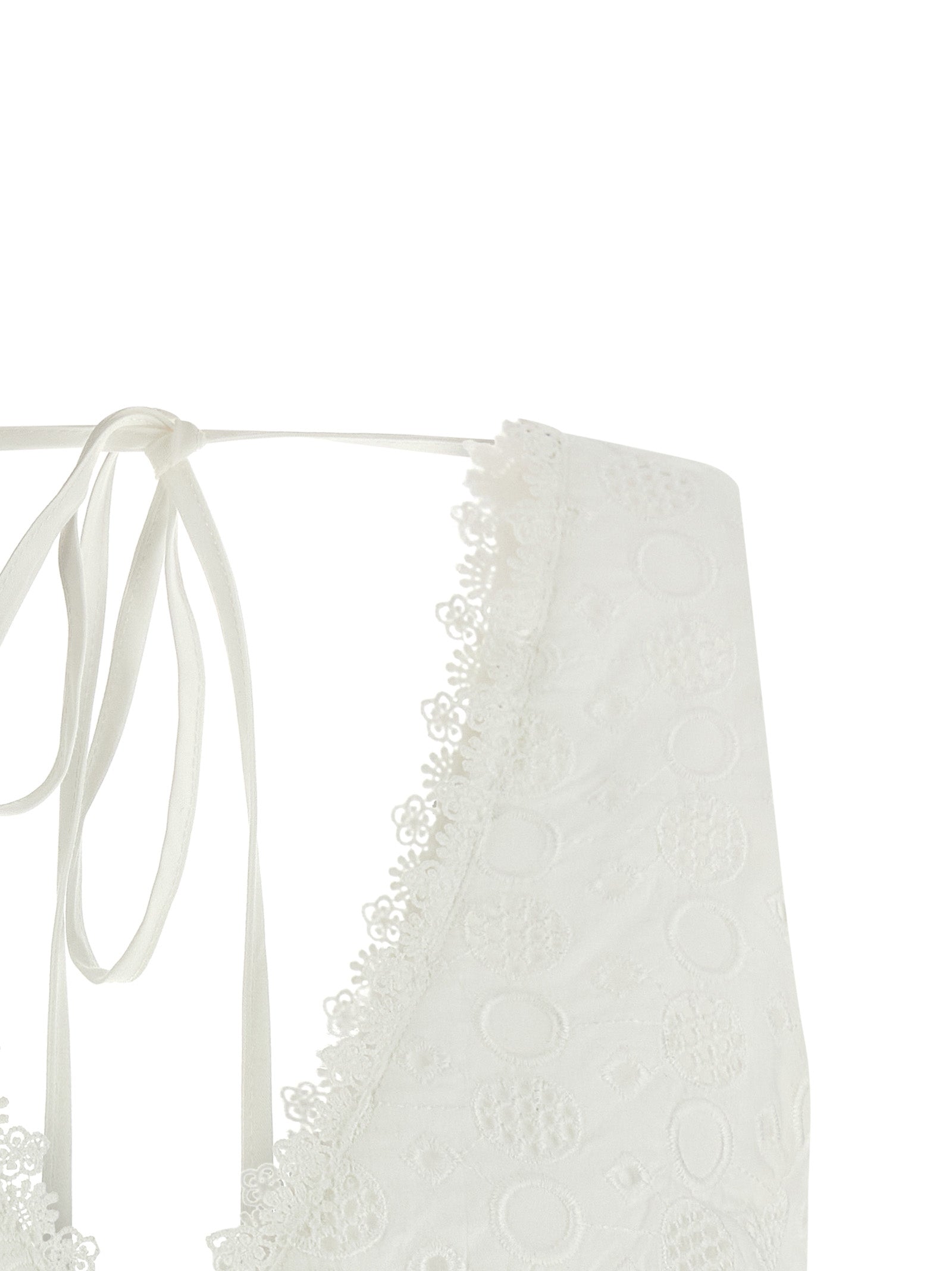 PINKO White Cotton Cropped Top | Luxurious Couture Elegance