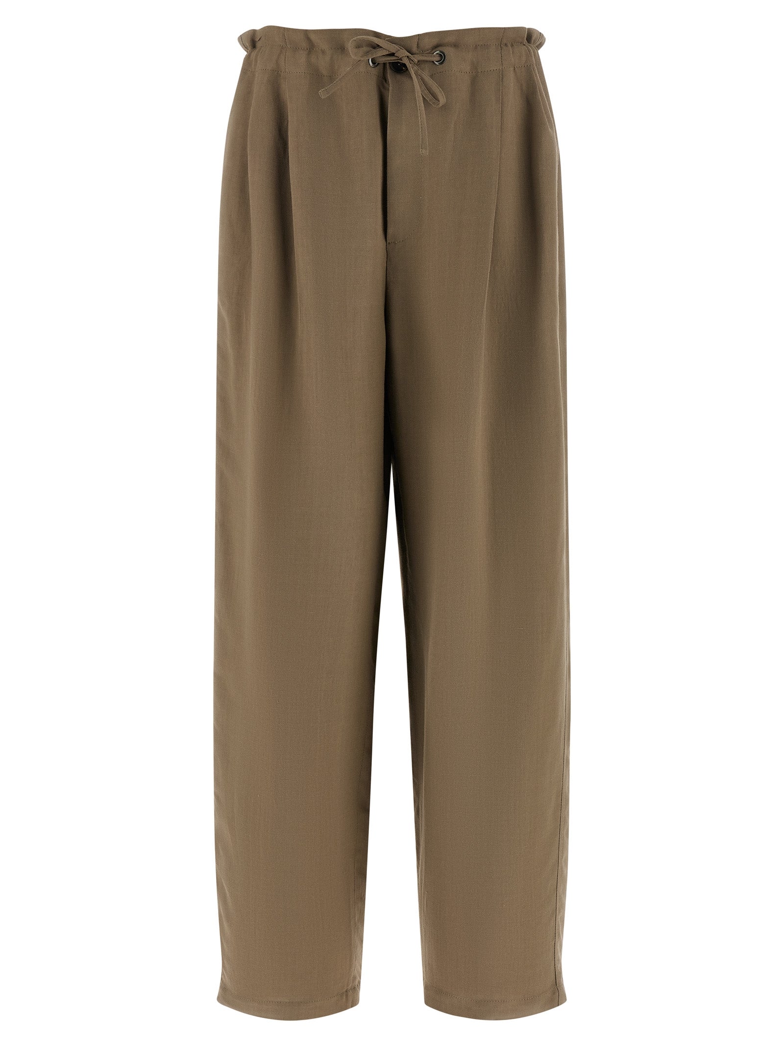 Brunello Cucinelli Beige Viscose Casual Pants, Artisanal Luxury Chic