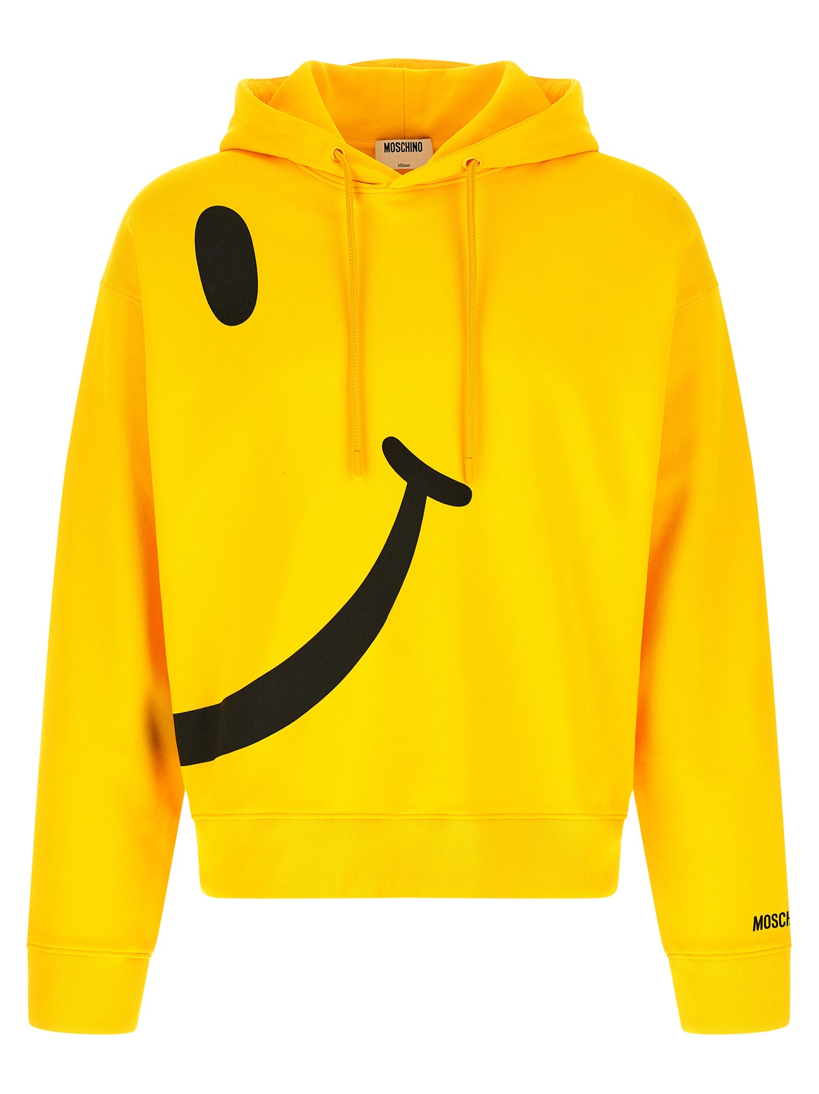Elevate your wardrobe with the Moschino Bicolor Cotton Sweatshirt, a luxurious blend of playful sophistication and contemporary design, perfect for the discerning individual.