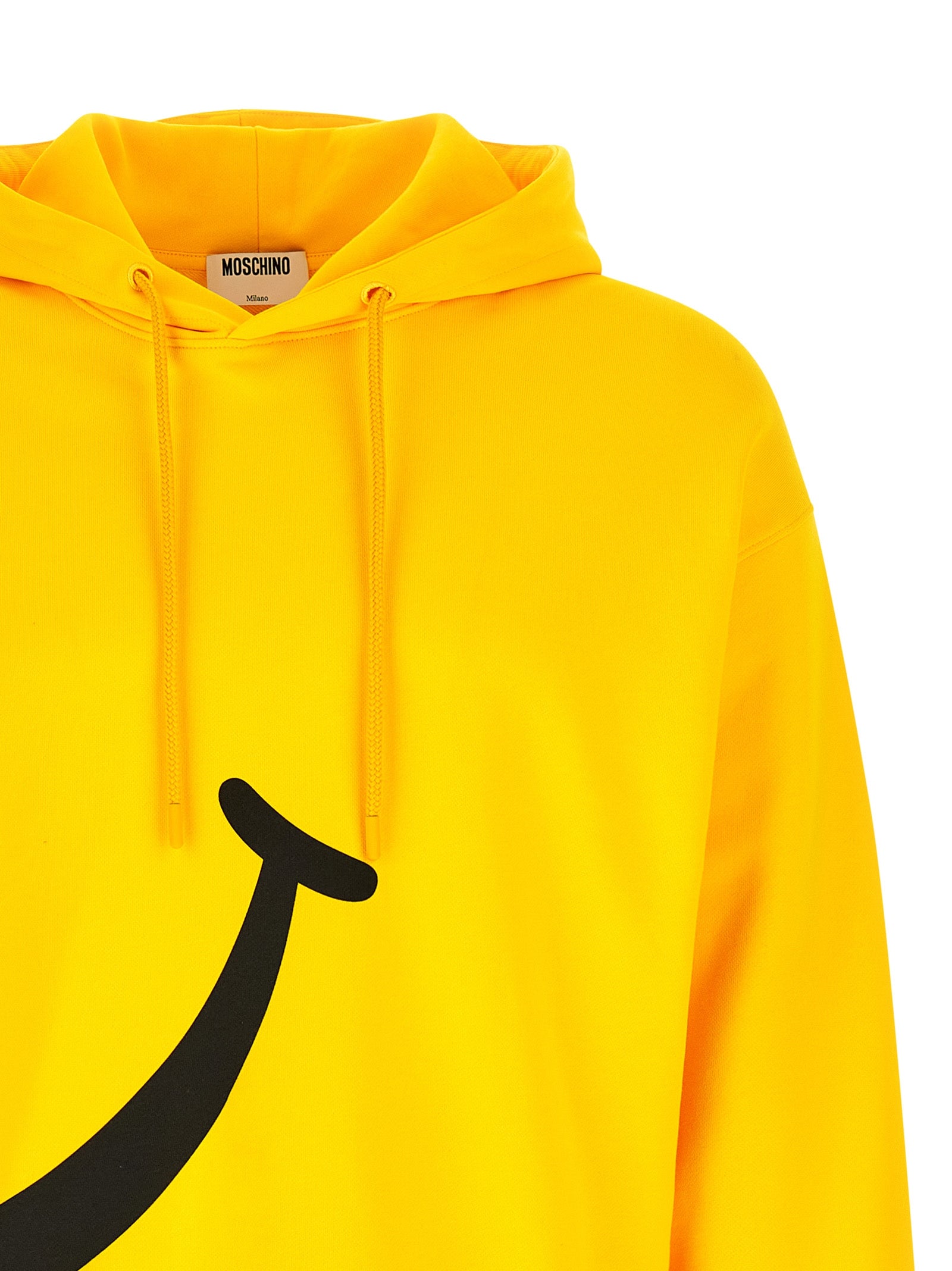 Elevate your wardrobe with the Moschino Bicolor Cotton Sweatshirt, a luxurious blend of playful elegance and contemporary style, perfect for the discerning individual.