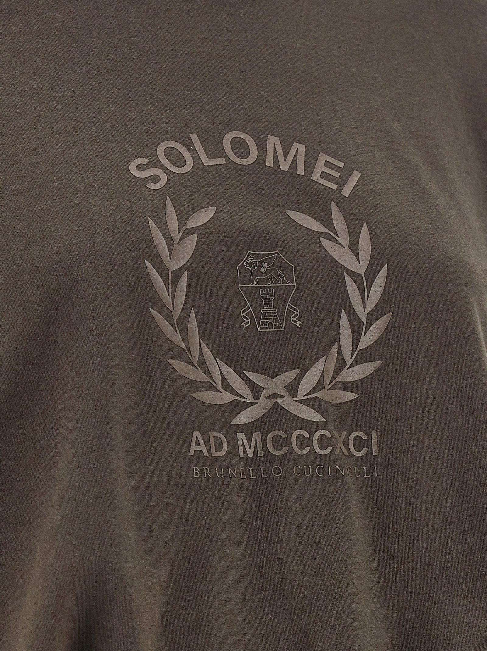 Brunello Cucinelli Brown Cotton Sweatshirt - Artisanal Luxury