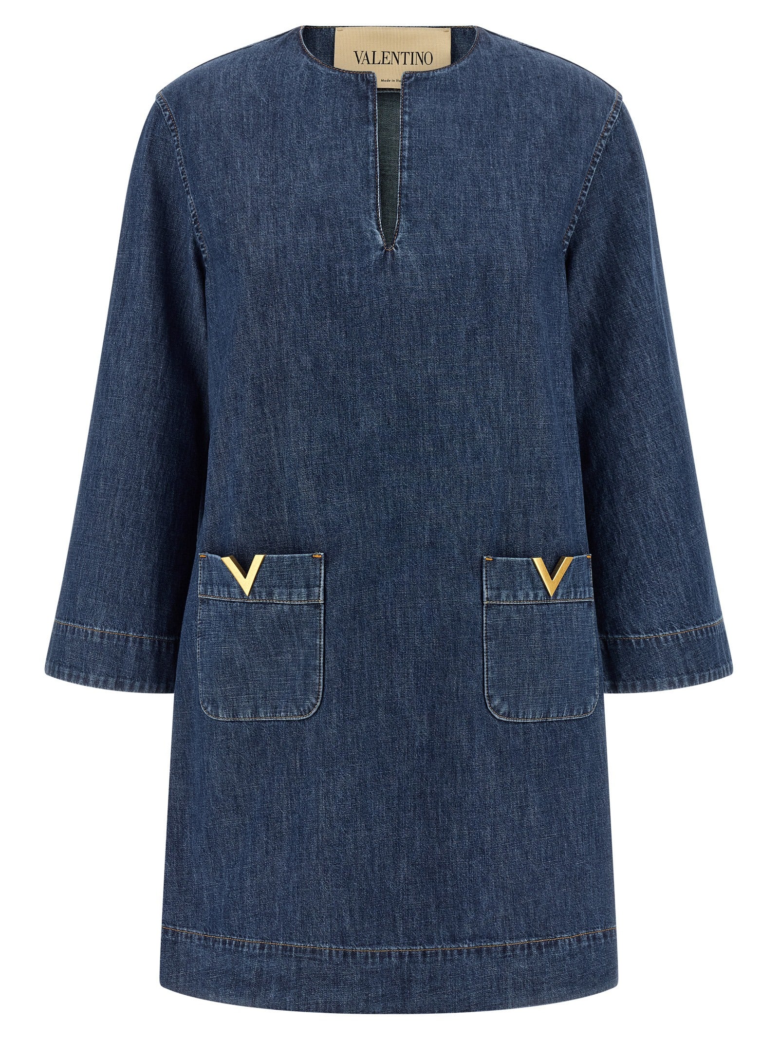 Elevate your elegance with the Valentino Garavani Blue Cotton Short Dress, a testament to Italian craftsmanship and modern sophistication, perfect for any occasion.