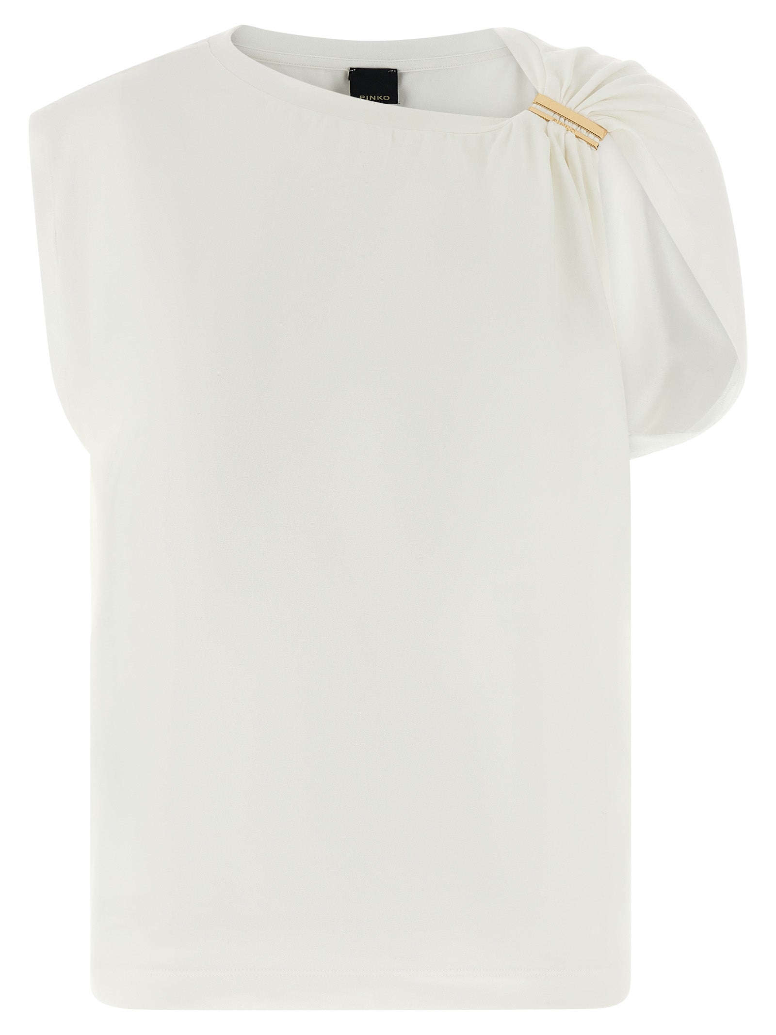 Elevate your style with the PINKO White Cotton T-Shirt, crafted from luxurious Supima cotton, blending elegance and sophistication for the discerning individual.