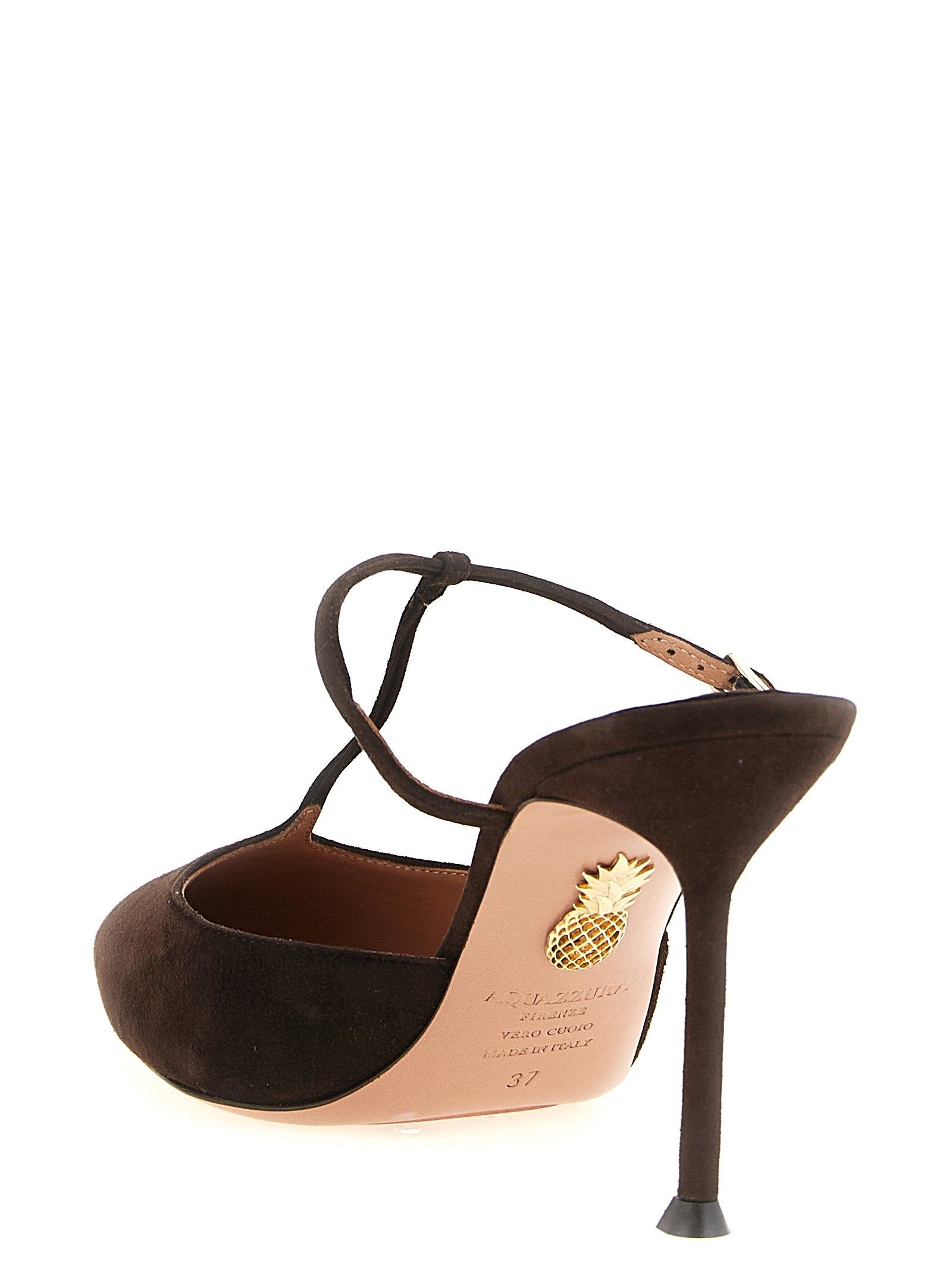 Experience the allure of Aquazzura's Brown Goatskin High Heel Pumps, where exquisite Italian craftsmanship meets timeless elegance for the discerning connoisseur.