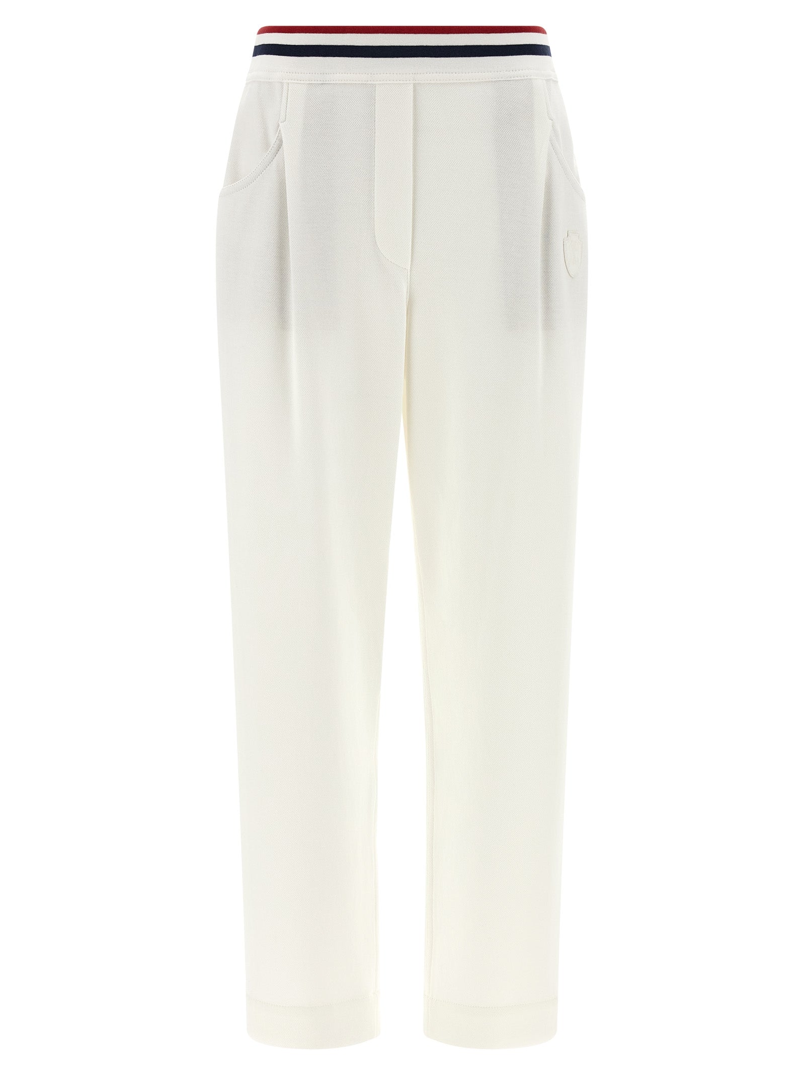 Brunello Cucinelli White Cotton Joggers - Designer Luxury Couture