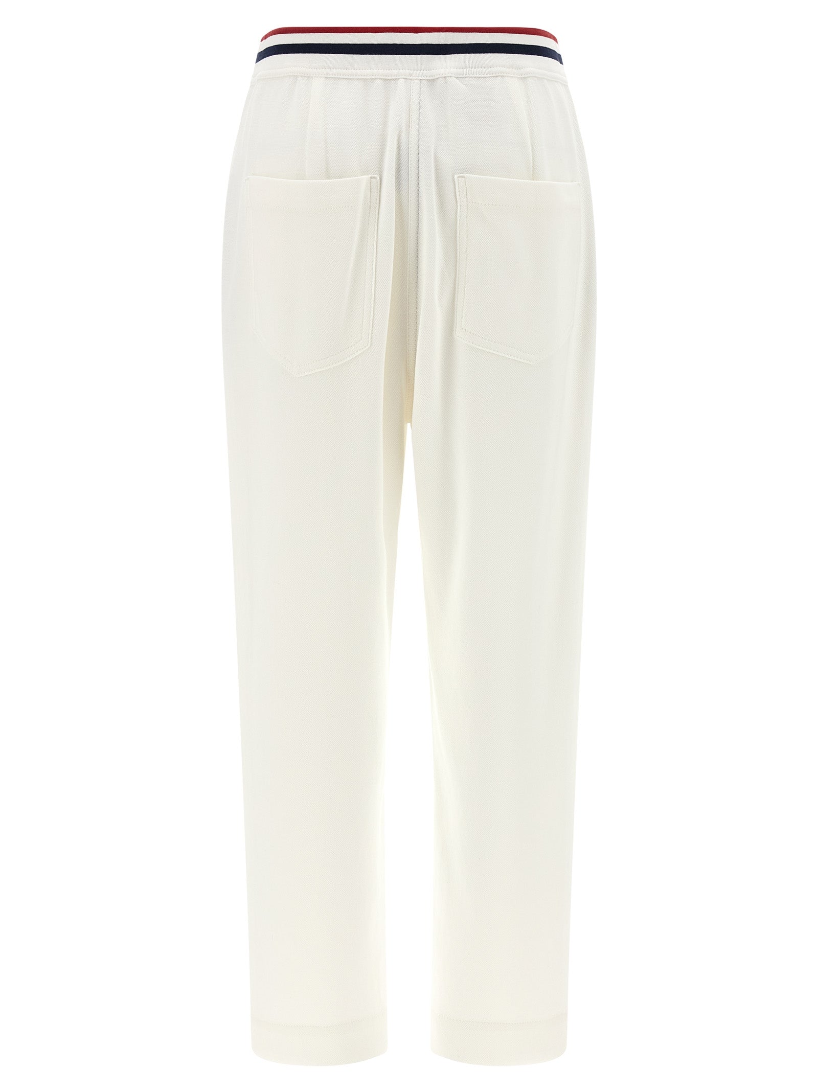 Brunello Cucinelli White Cotton Joggers - Designer Luxury Couture