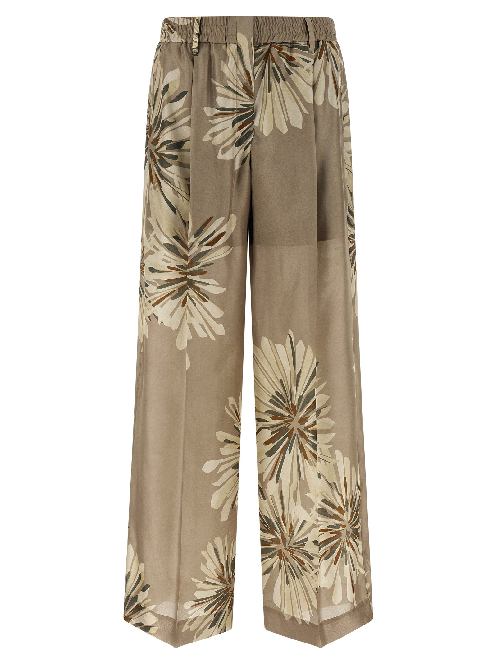 Brunello Cucinelli Bicolor Silk Casual Pants, Artisanal Luxury