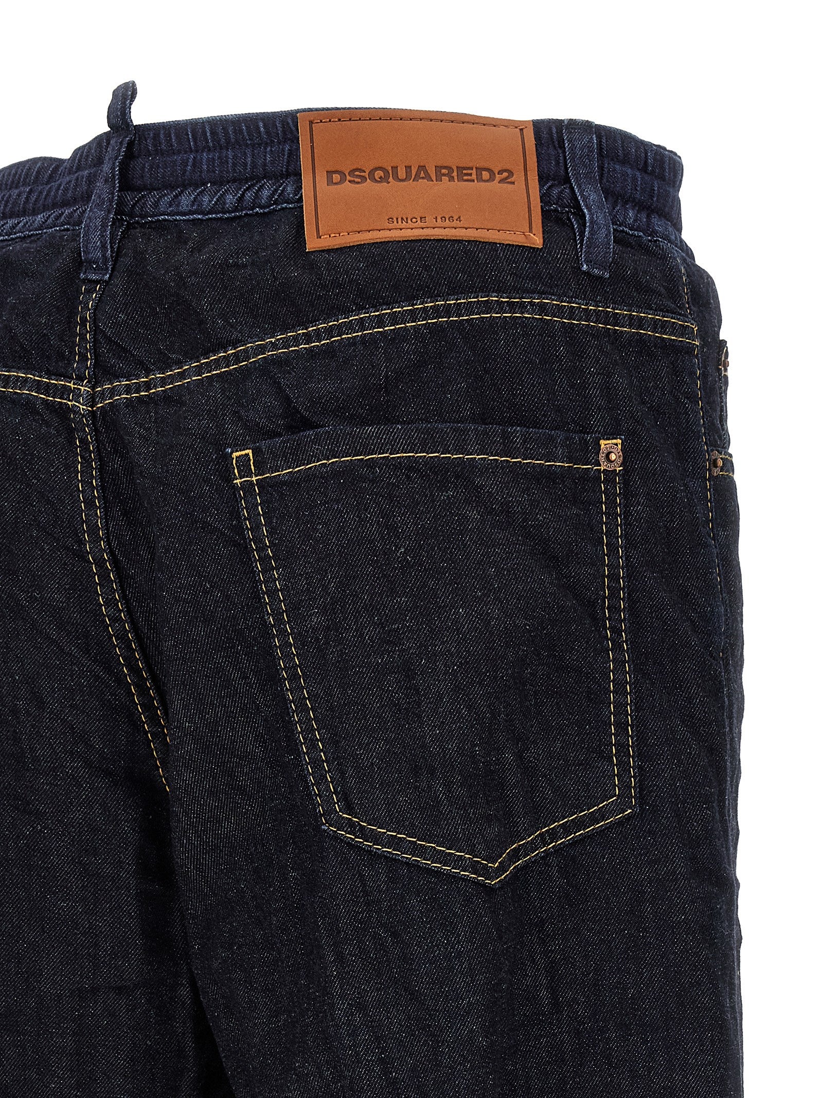 Dsquared² Blue Cotton Straight-Leg Jeans | Artisanal Luxury Denim