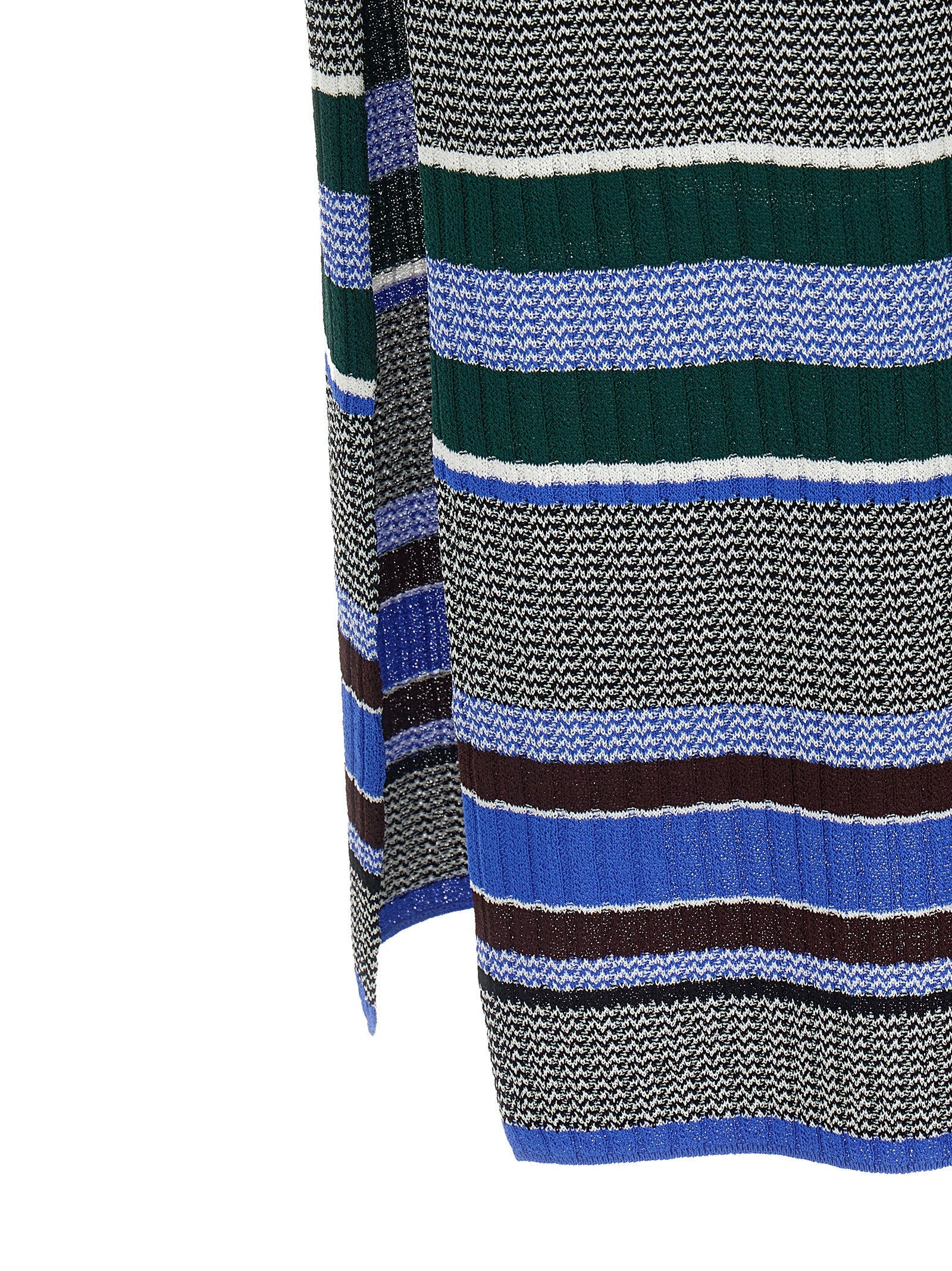 Indulge in the PINKO Multicolor Viscose Long Dress, a masterpiece of vibrant elegance crafted from luxurious ribbed viscose, perfect for elevating your sophisticated allure.