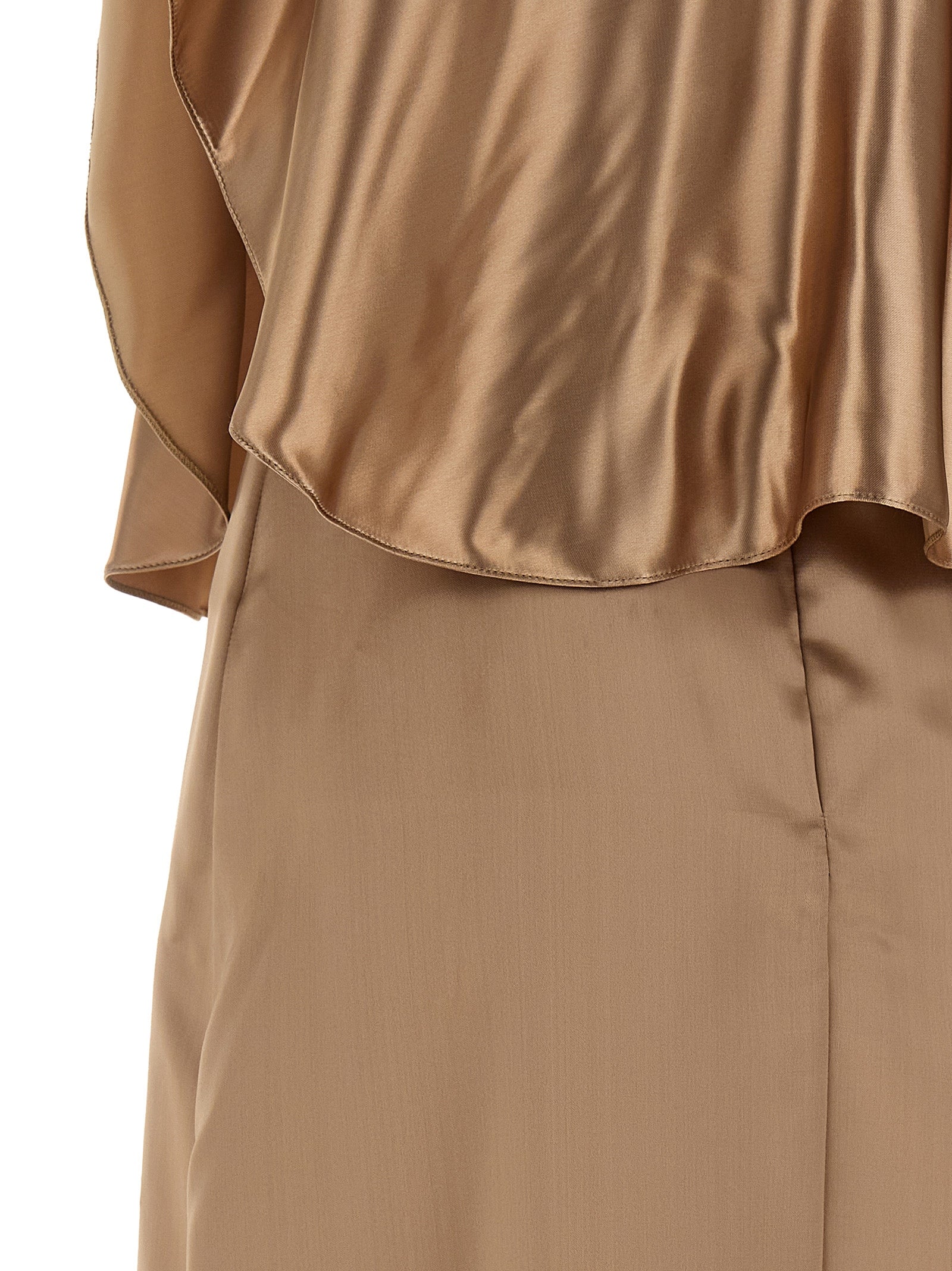 Experience the allure of the Fabiana Filippi Beige Viscose Midi Dress, where luxurious craftsmanship meets timeless elegance, perfect for any sophisticated occasion.